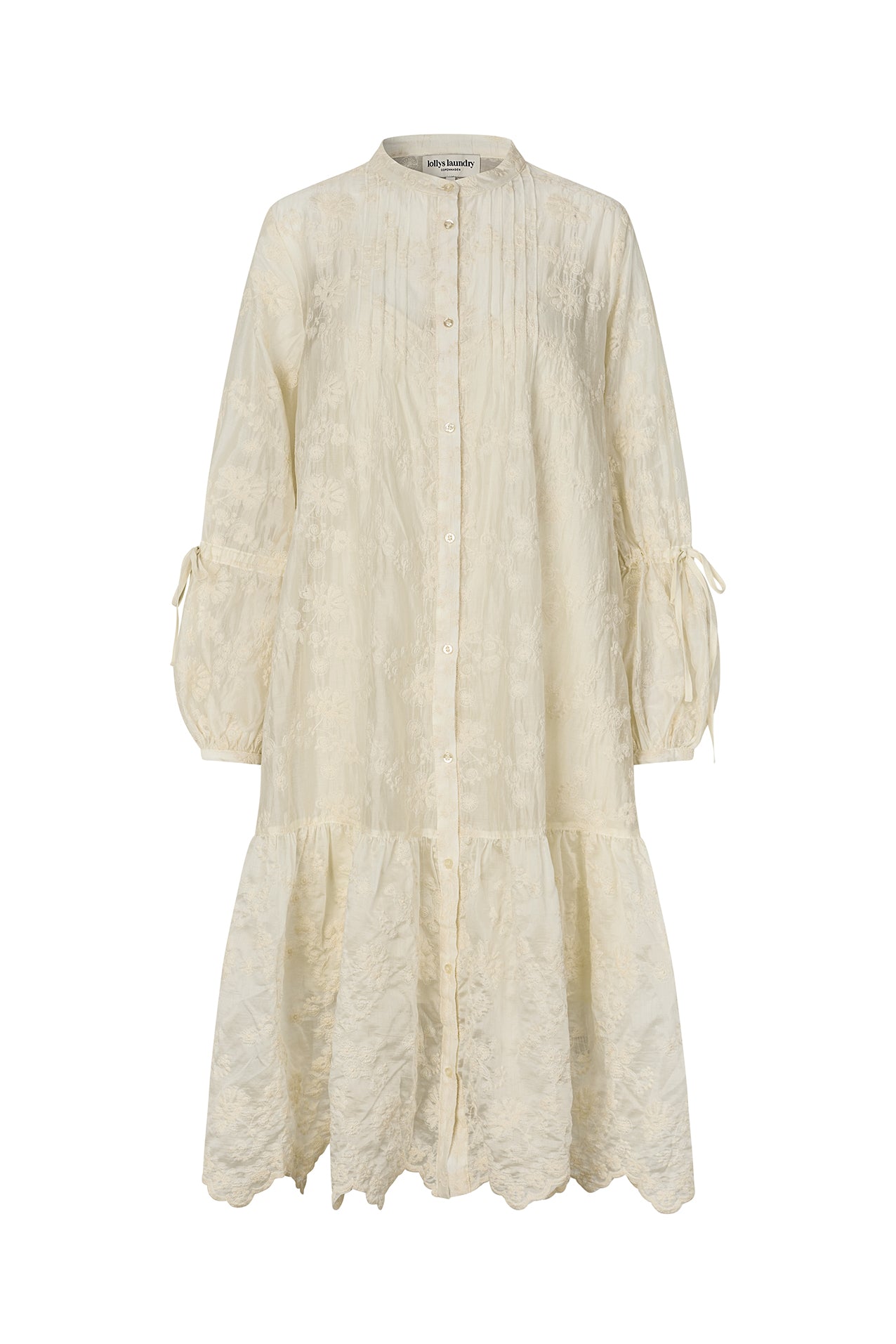 AlannaLL Midi Dress - Creme
