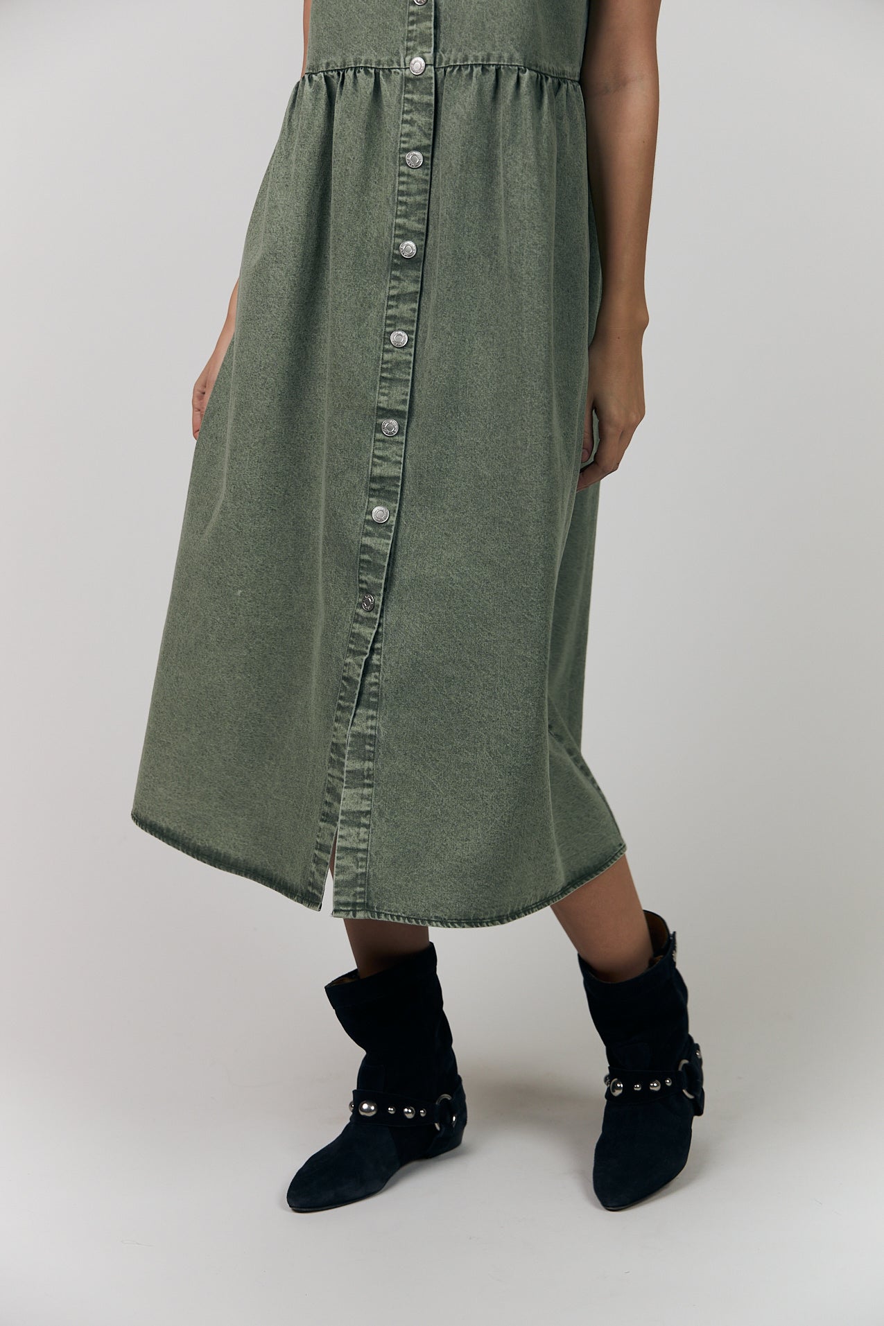 AliyaLL Midi Dress - Dusty Green
