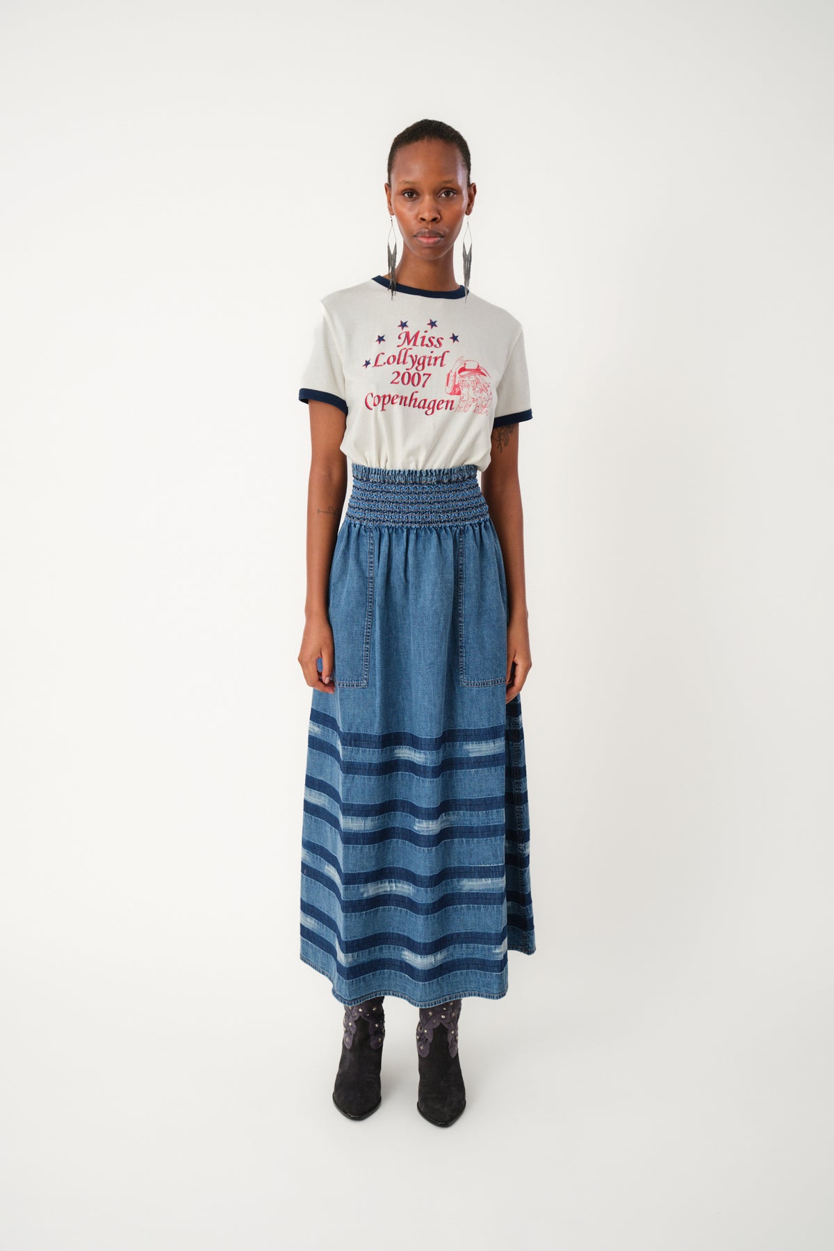 Lollys Laundry AmondLL Maxi Skirt Skirt 20 Blue
