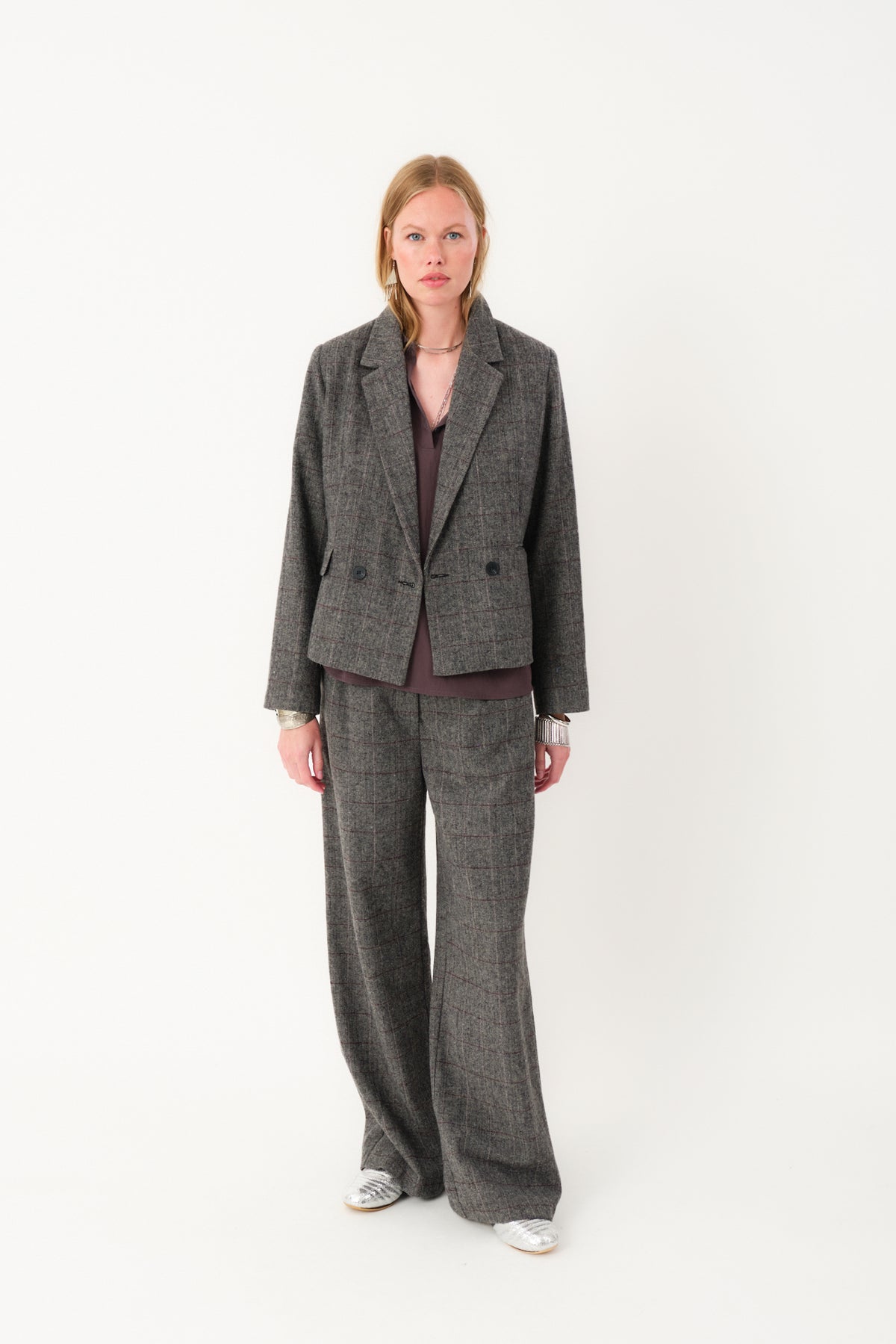 AntonellaLL Short Blazer - Grey