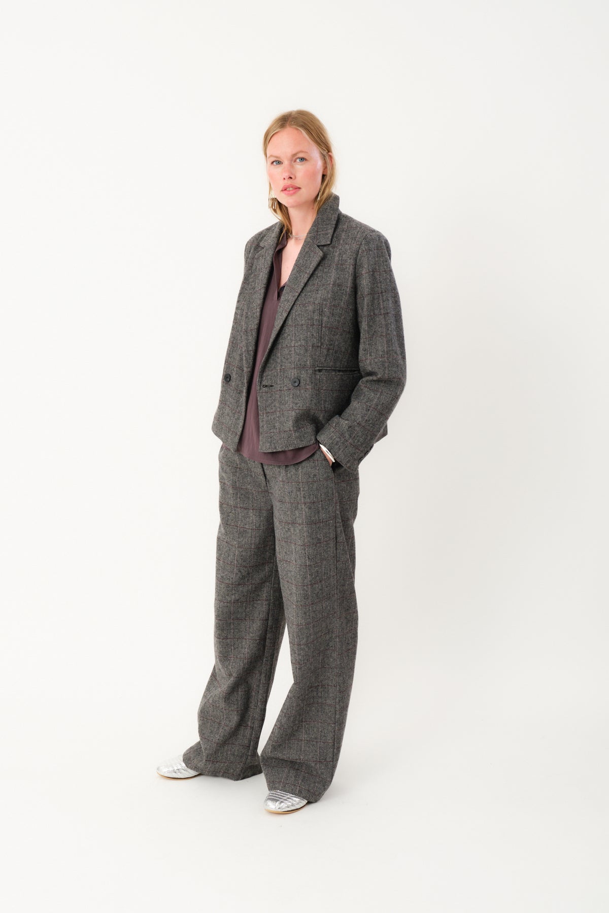 AntonellaLL Short Blazer - Grey