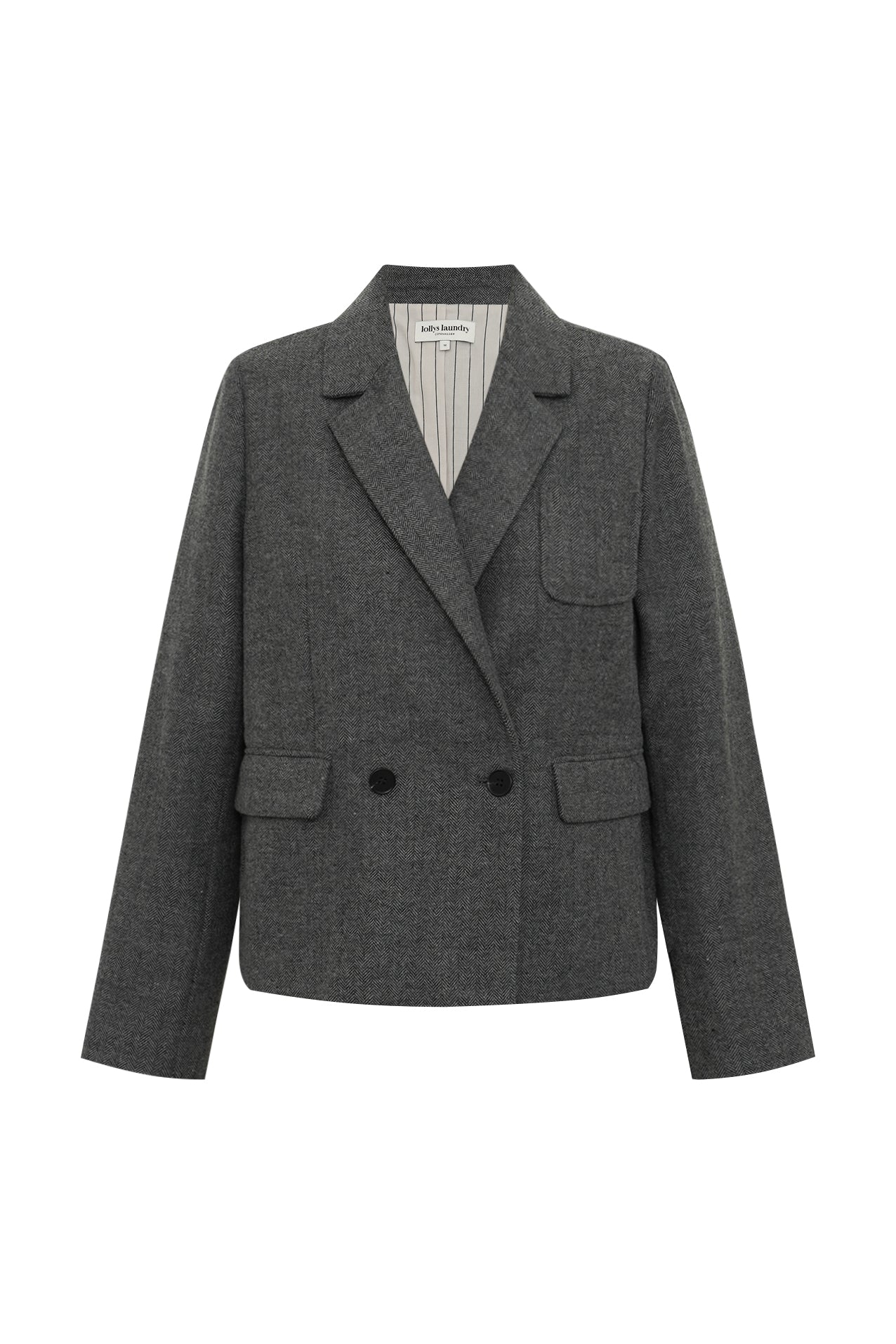 Lollys Laundry AntonellaLL Short Blazer Blazer 15 Dark Grey Melange