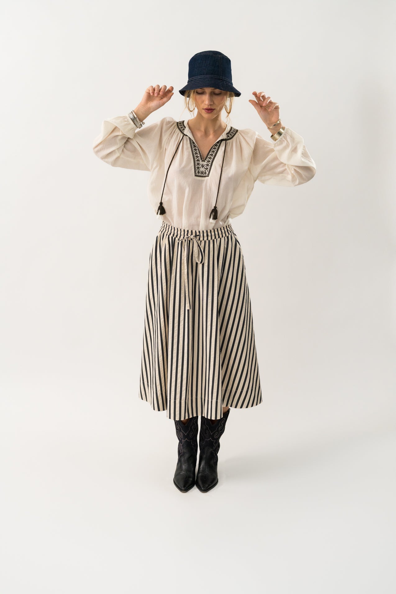 Lollys Laundry BiharLL Blouse LS Blouse 02 Creme