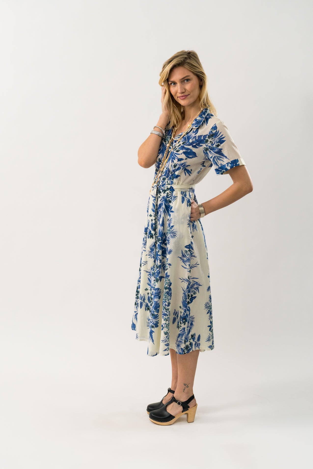 Lollys Laundry BlakeLL Maxi Dress LS Dress 20 Blue