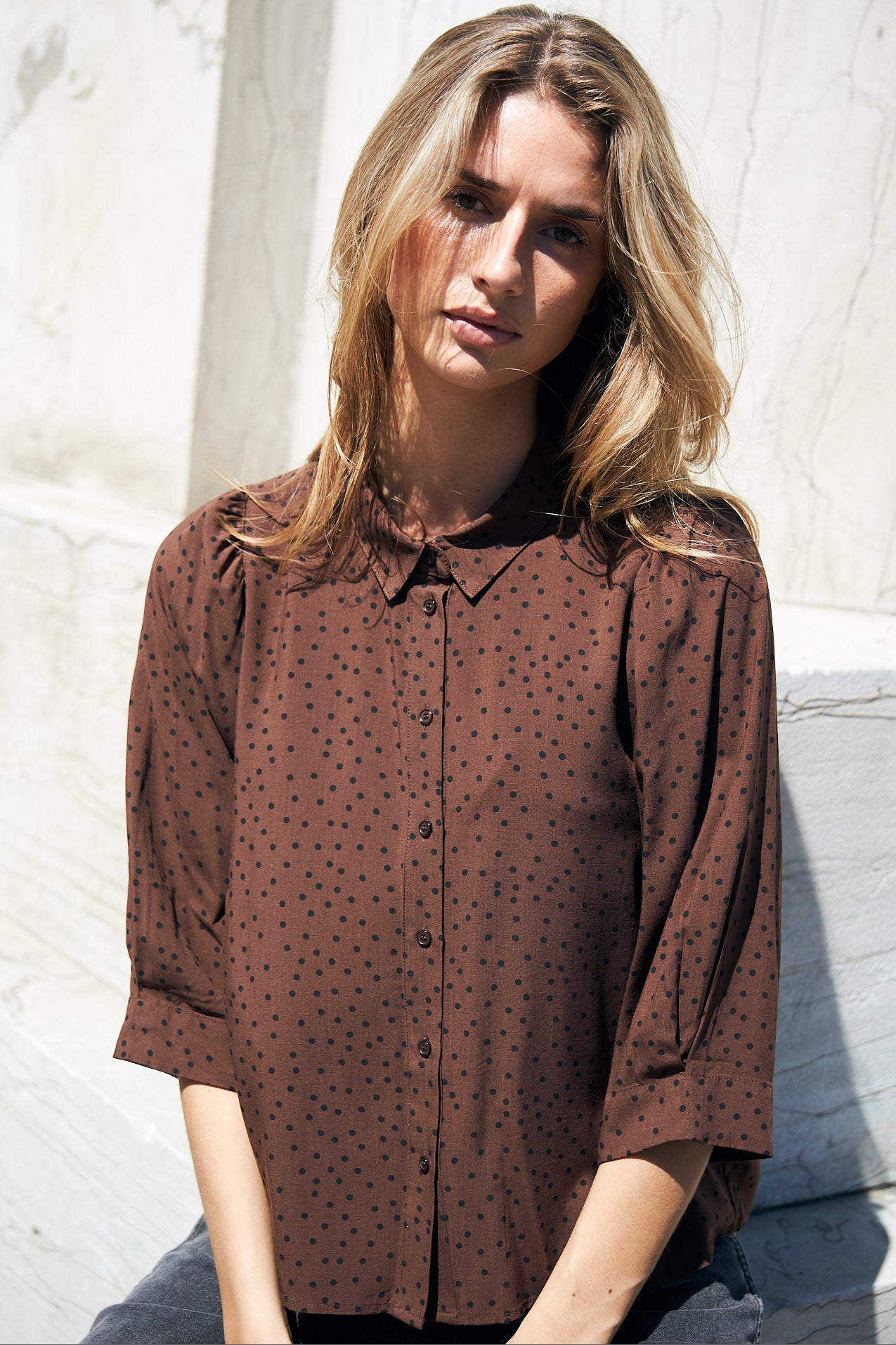 Lollys Laundry BonoLL Shirt SS Shirt 87 Dark Mokka