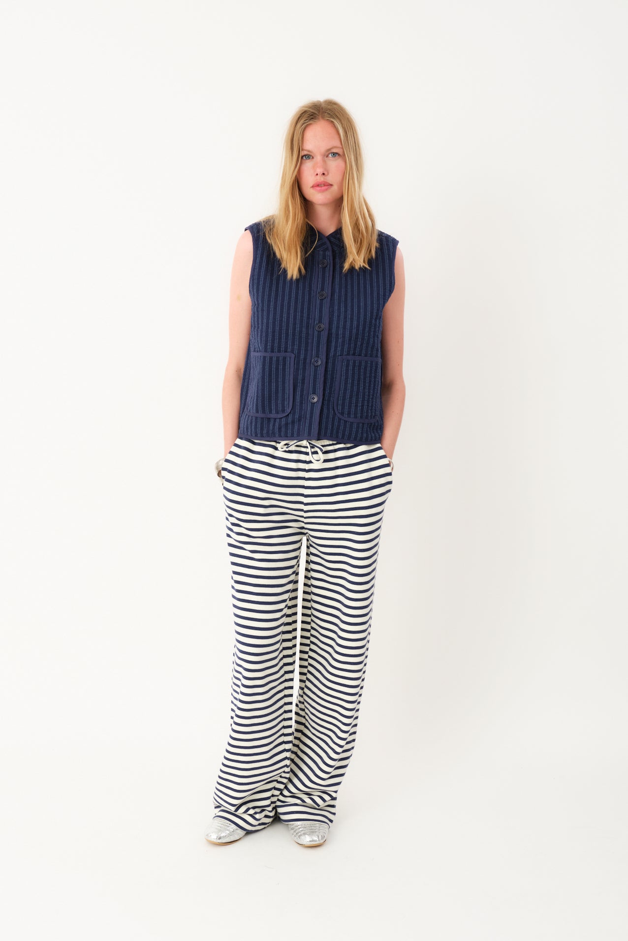 Lollys Laundry CairoLL Quilted Vest Vest 80 Stripe