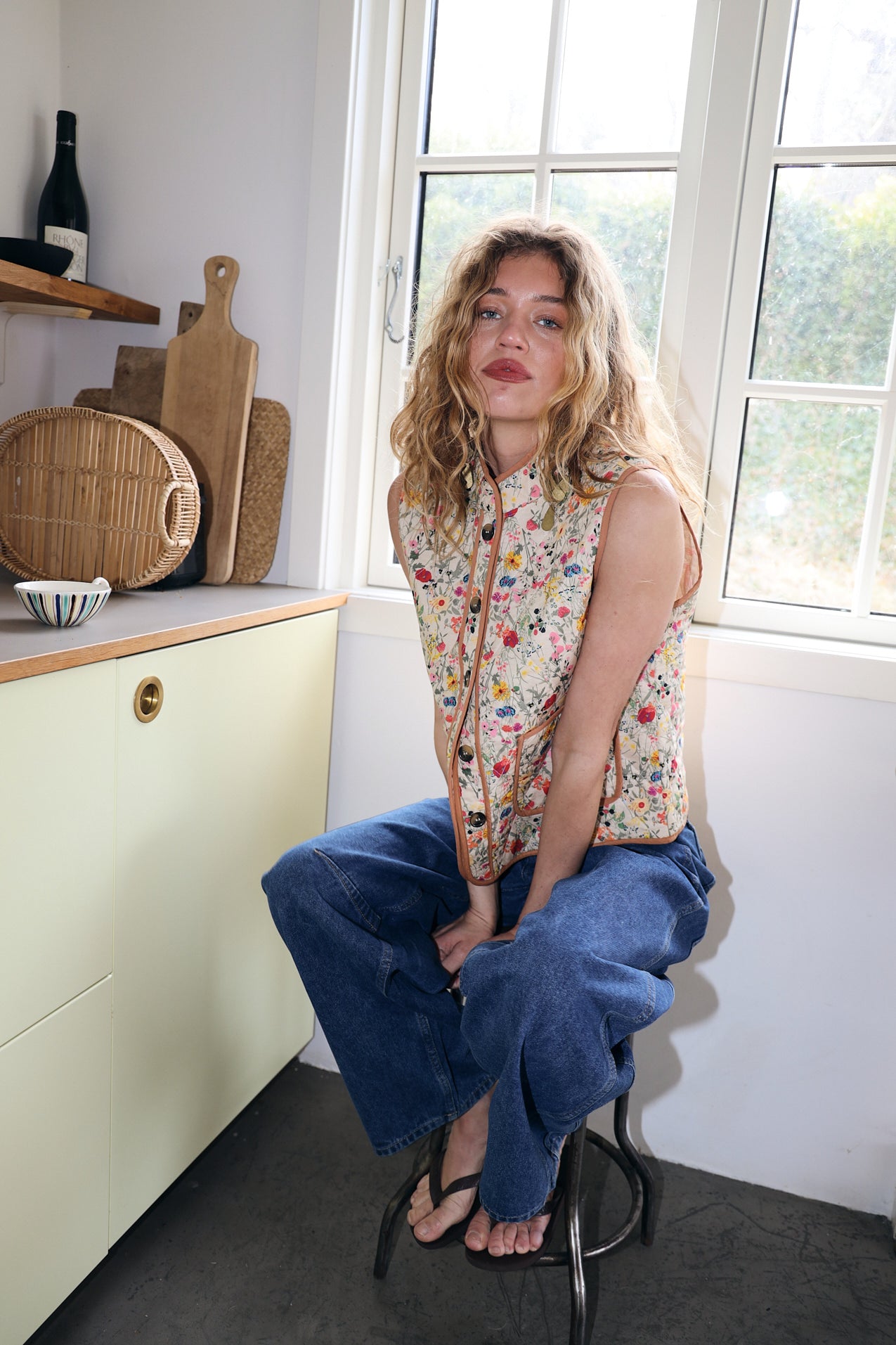 CairoLL Quilted Vest - Flower Print