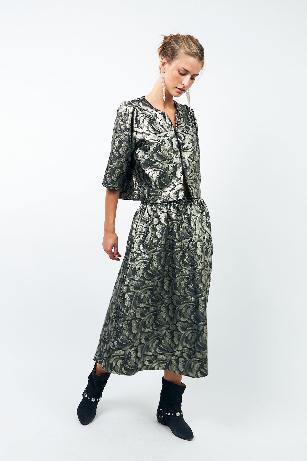 Lollys Laundry CatalinaLL Midi Skirt Skirt 61 Silver