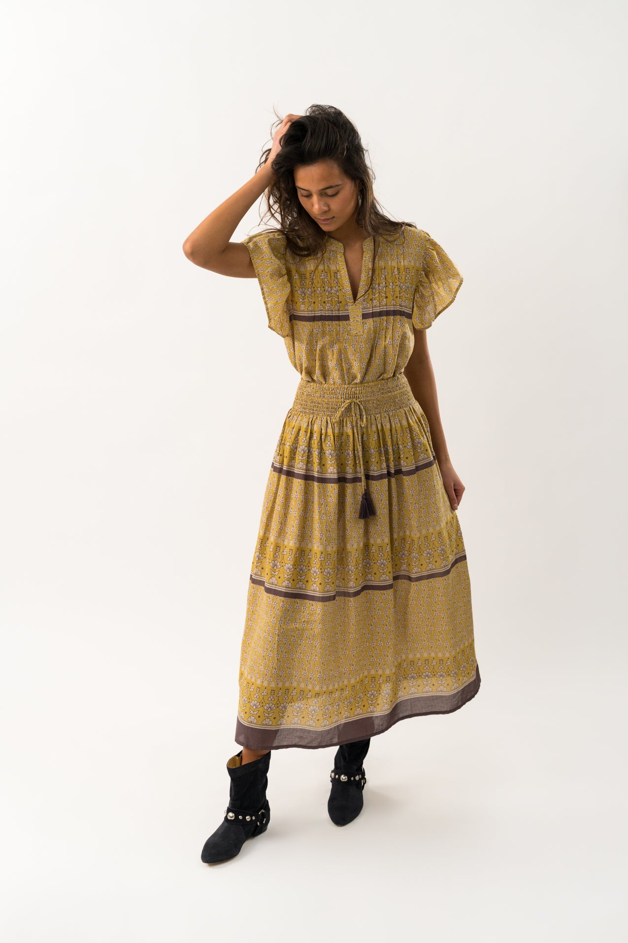 Lollys Laundry DiamondLL Maxi Skirt Skirt 57 Mustard