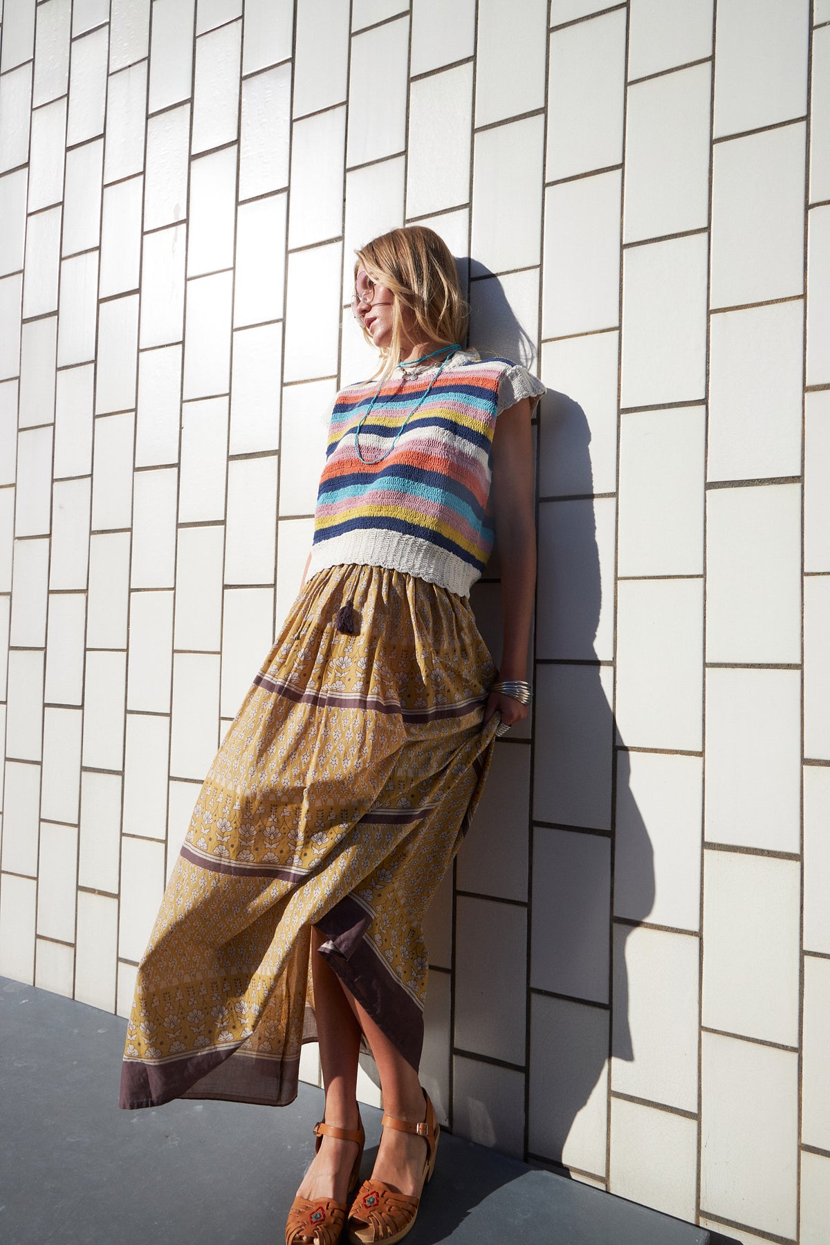 Lollys Laundry DiamondLL Maxi Skirt Skirt 57 Mustard
