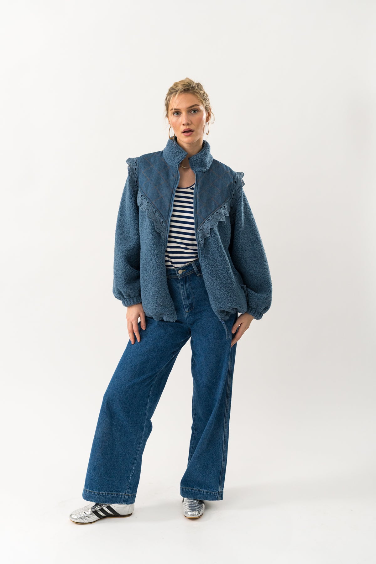 Lollys Laundry FalLL Teddy Jacket Outerwear 29 Dusty Blue