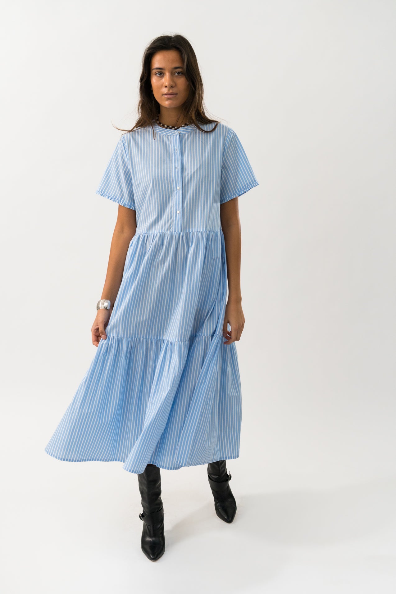 Lollys Laundry FieLL Midi Dress SS Dress 80 Stripe