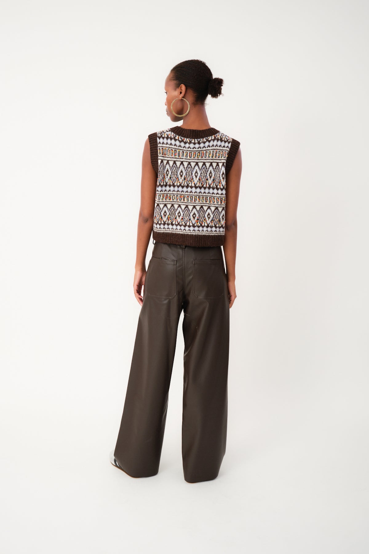 Lollys Laundry FrancescaLL Vest Vest 87 Dark Mokka