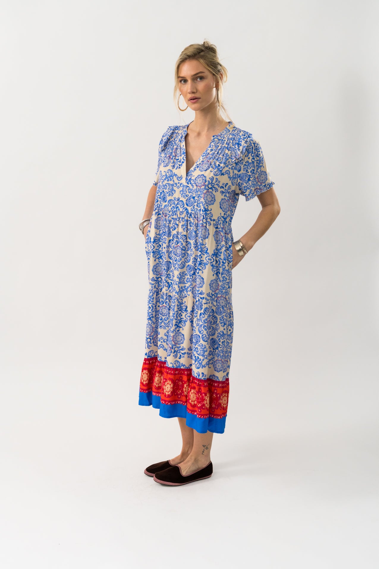 Lollys Laundry FreddyLL Midi Dress SS Dress 22 Light Blue
