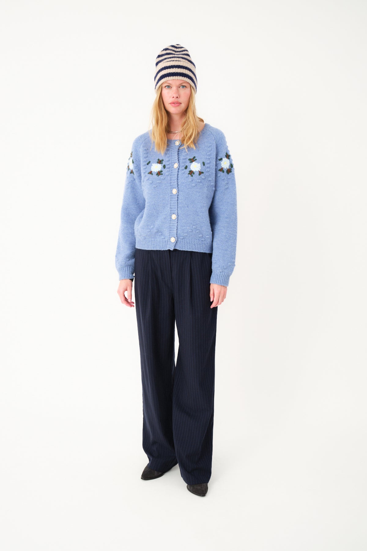 Lollys Laundry GracelynnLL Knit Cardigan Cardigan 24 Blue Melange