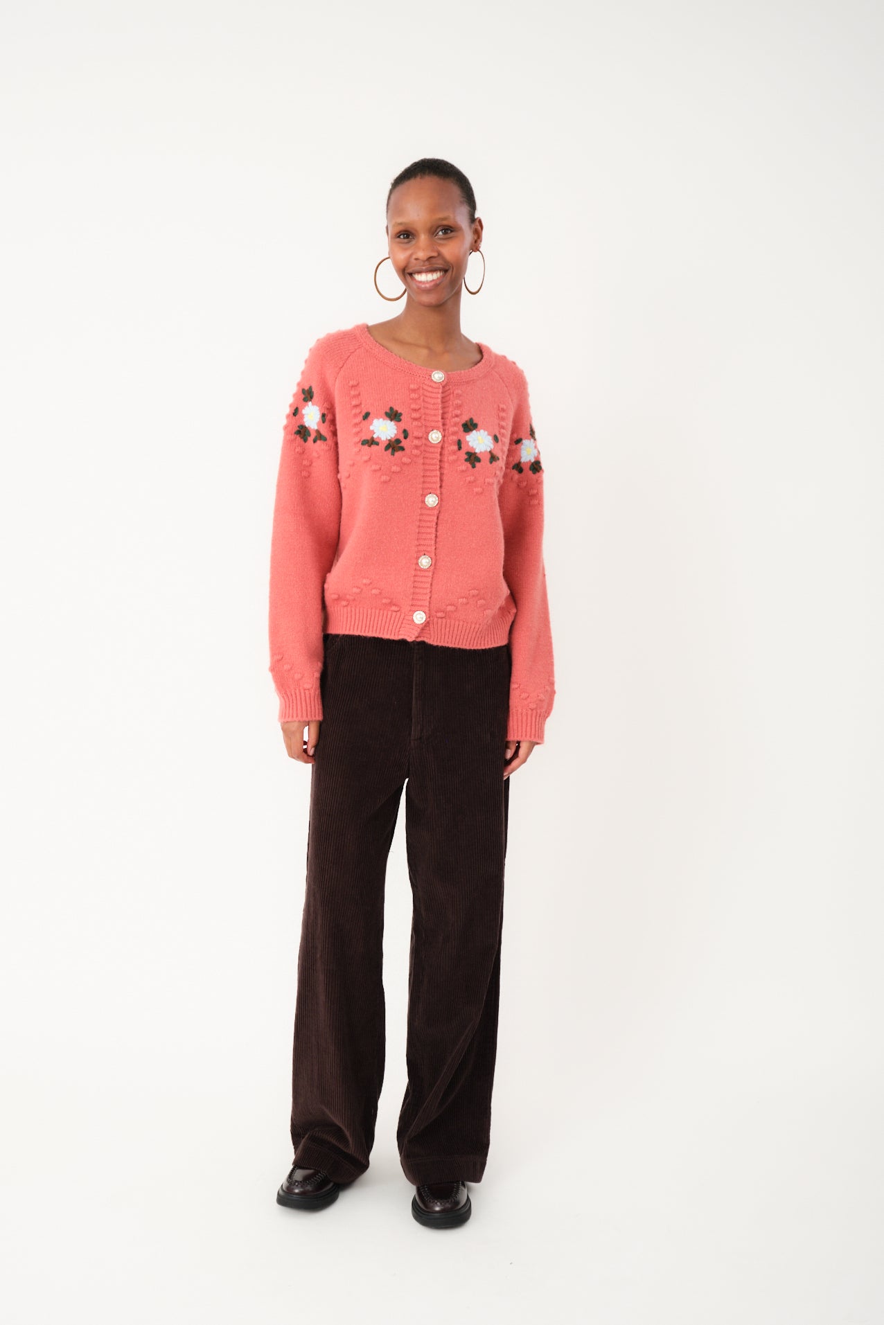 GracelynnLL Knit Cardigan - Burned Rose