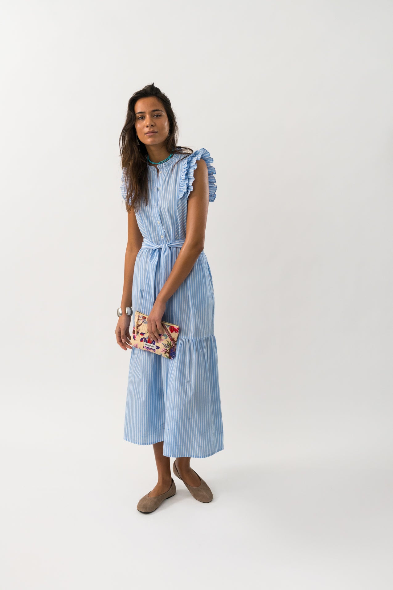 Lollys Laundry HarrietLL Maxi Dress SL Dress 80 Stripe