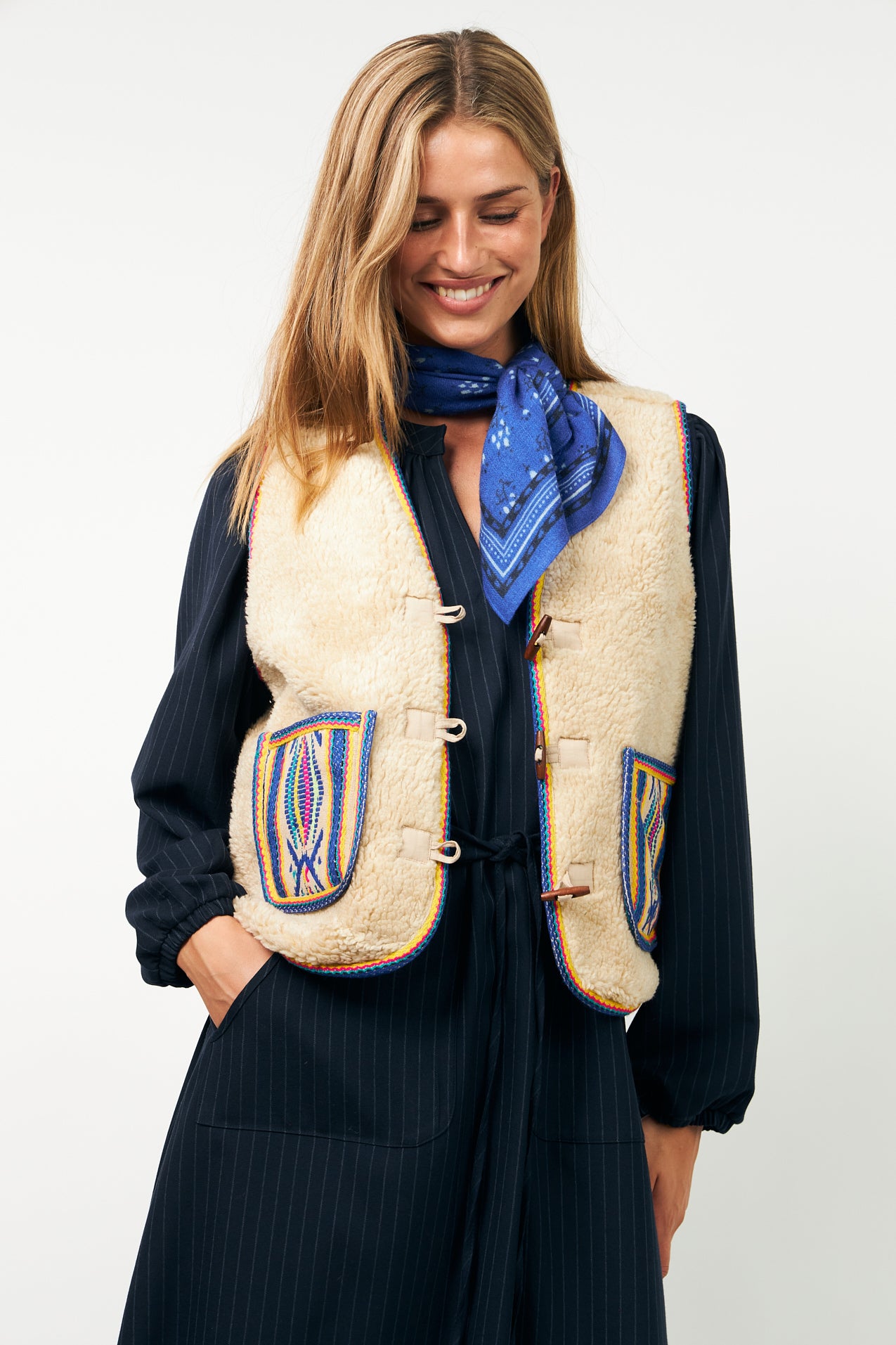 HugoLL Teddy Vest - Blue