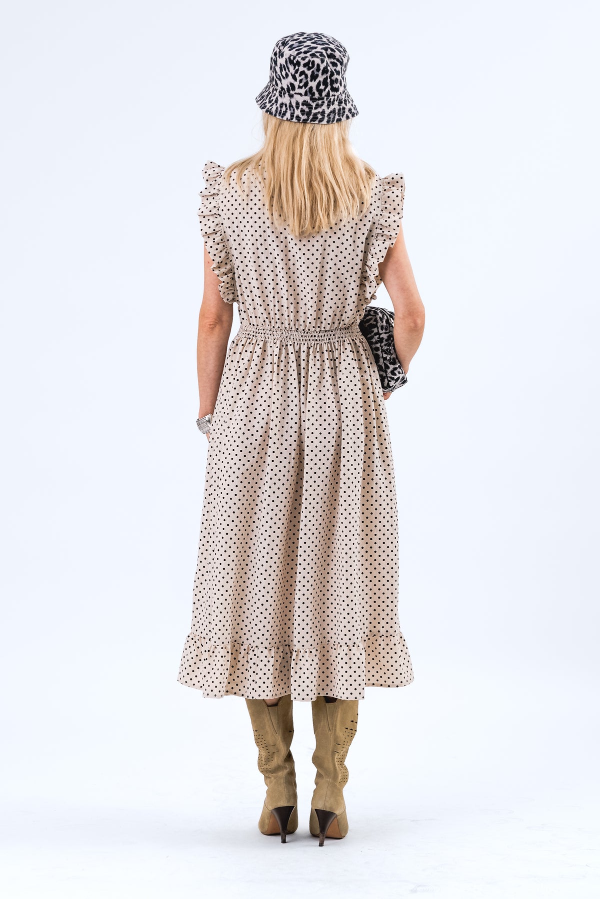 Lollys Laundry IdinaLL Midi Dress Dress 02 Creme