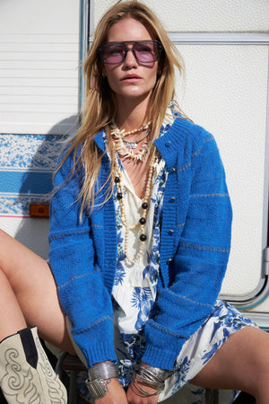 Lollys Laundry JorkLL Knit Cardigan Cardigan 97 Neon Blue