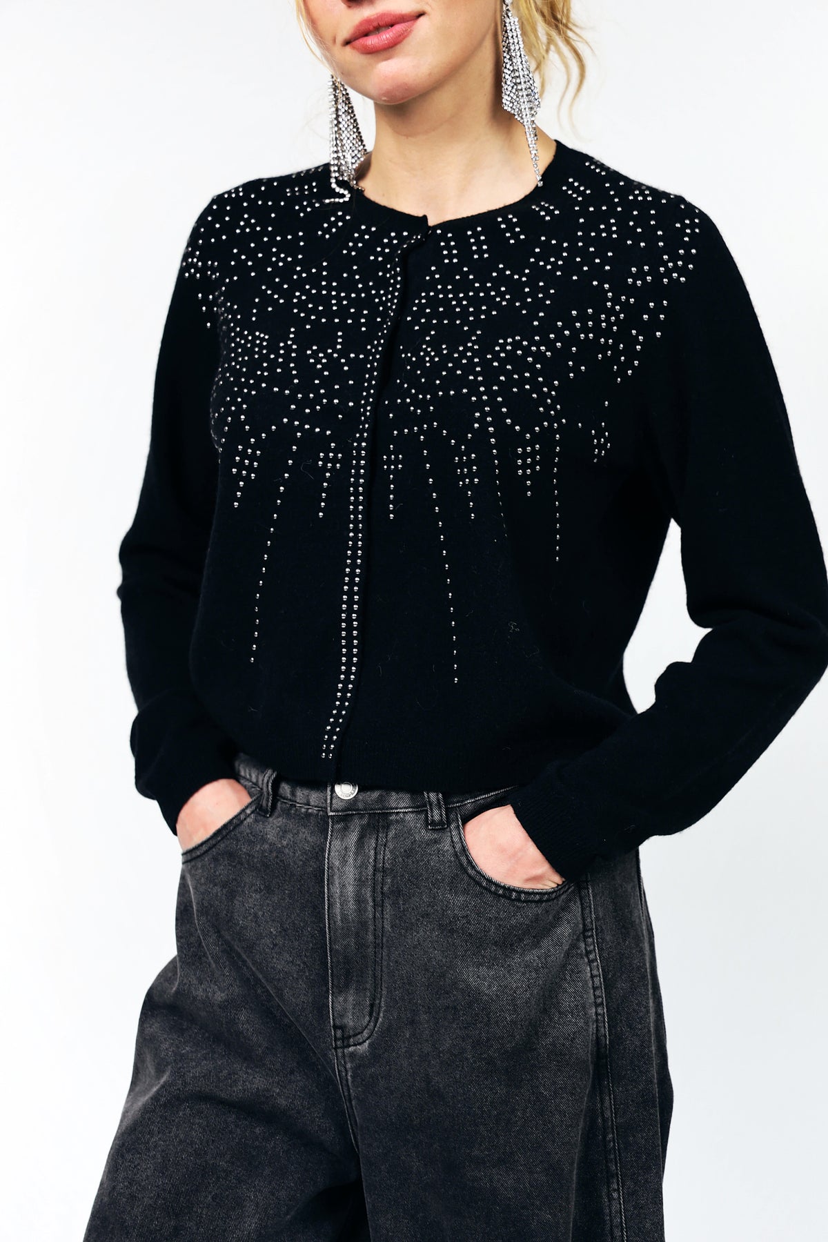 Lollys Laundry JudeLL Knit Cardigan Cardigan 99 Black