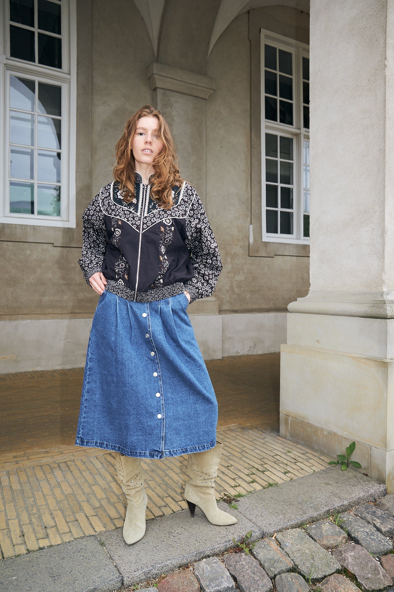 Lollys Laundry LennonLL Midi Skirt Skirt 23 Dark Blue
