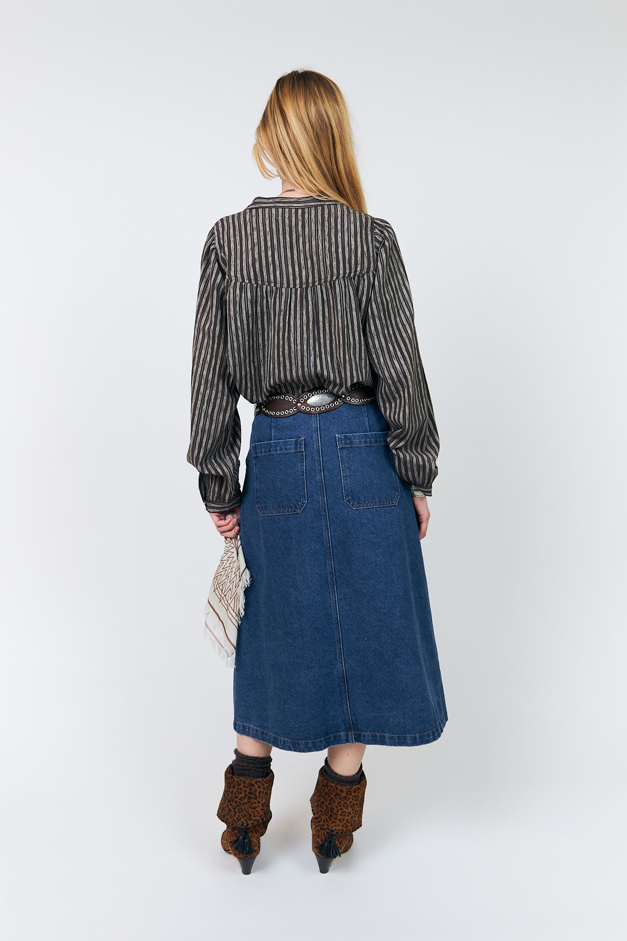 Lollys Laundry LennonLL Midi Skirt Skirt 23 Dark Blue