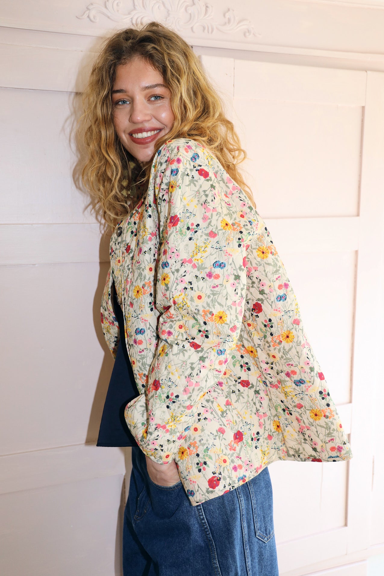 LilyLL Quilted Jacket - Flower Print