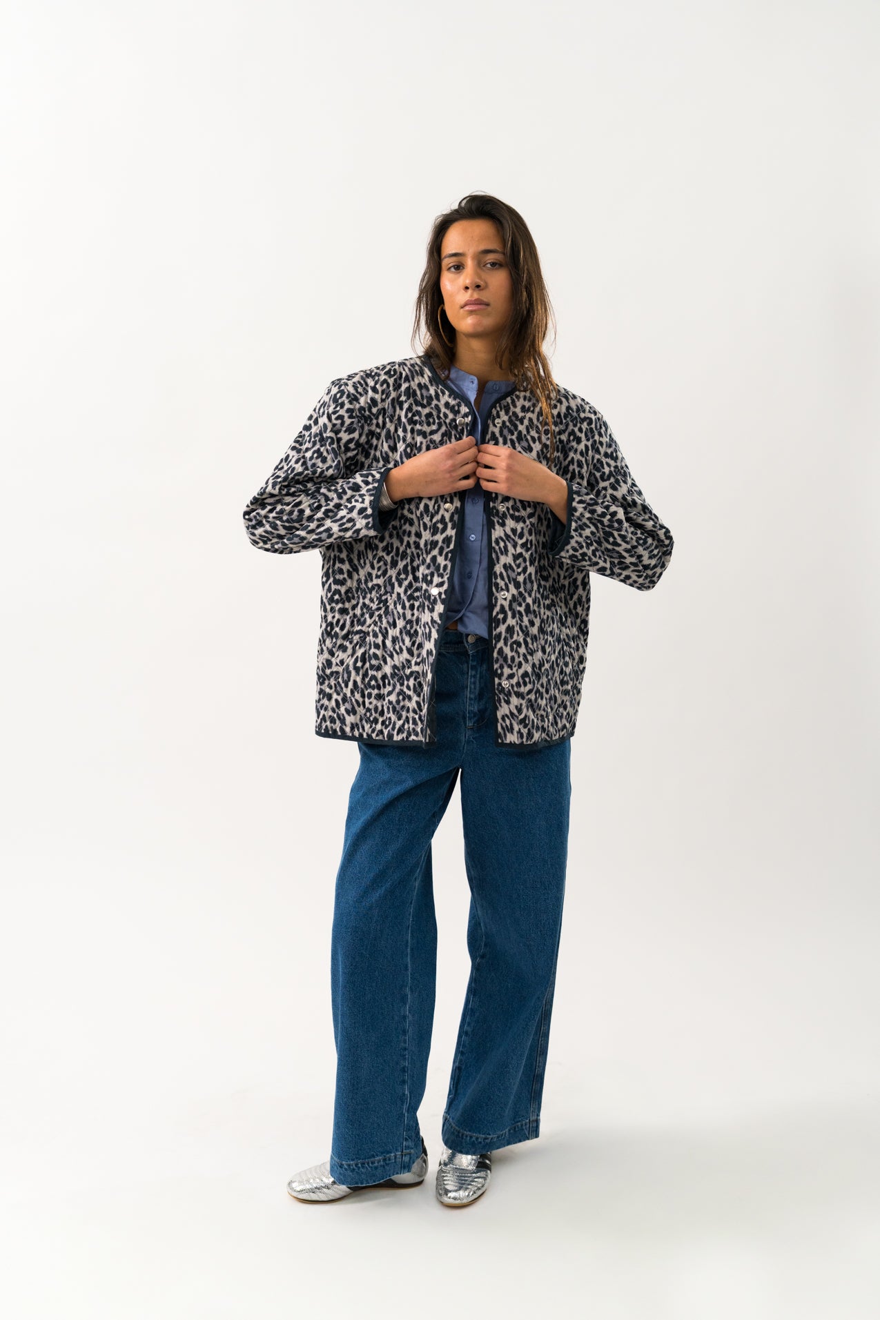 Lollys Laundry LilyLL Quilted Jacket LS Jacket 72 Leopard Print