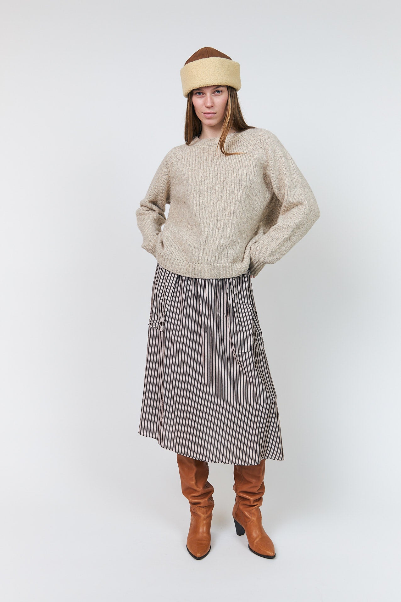 Lollys Laundry MinaLL Knit Jumper Jumper 02 Creme