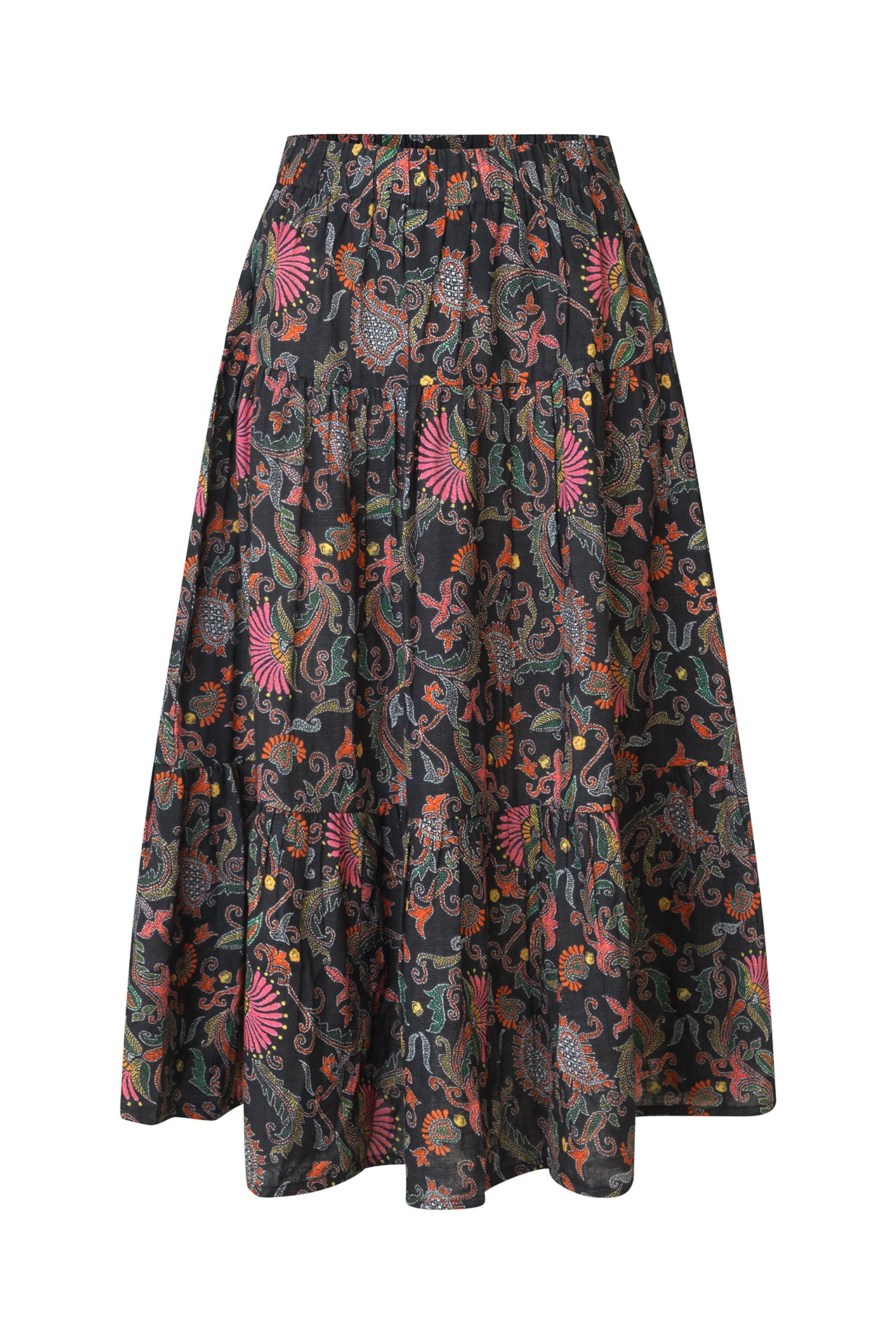 MorningLL Midi Skirt - Flower Print