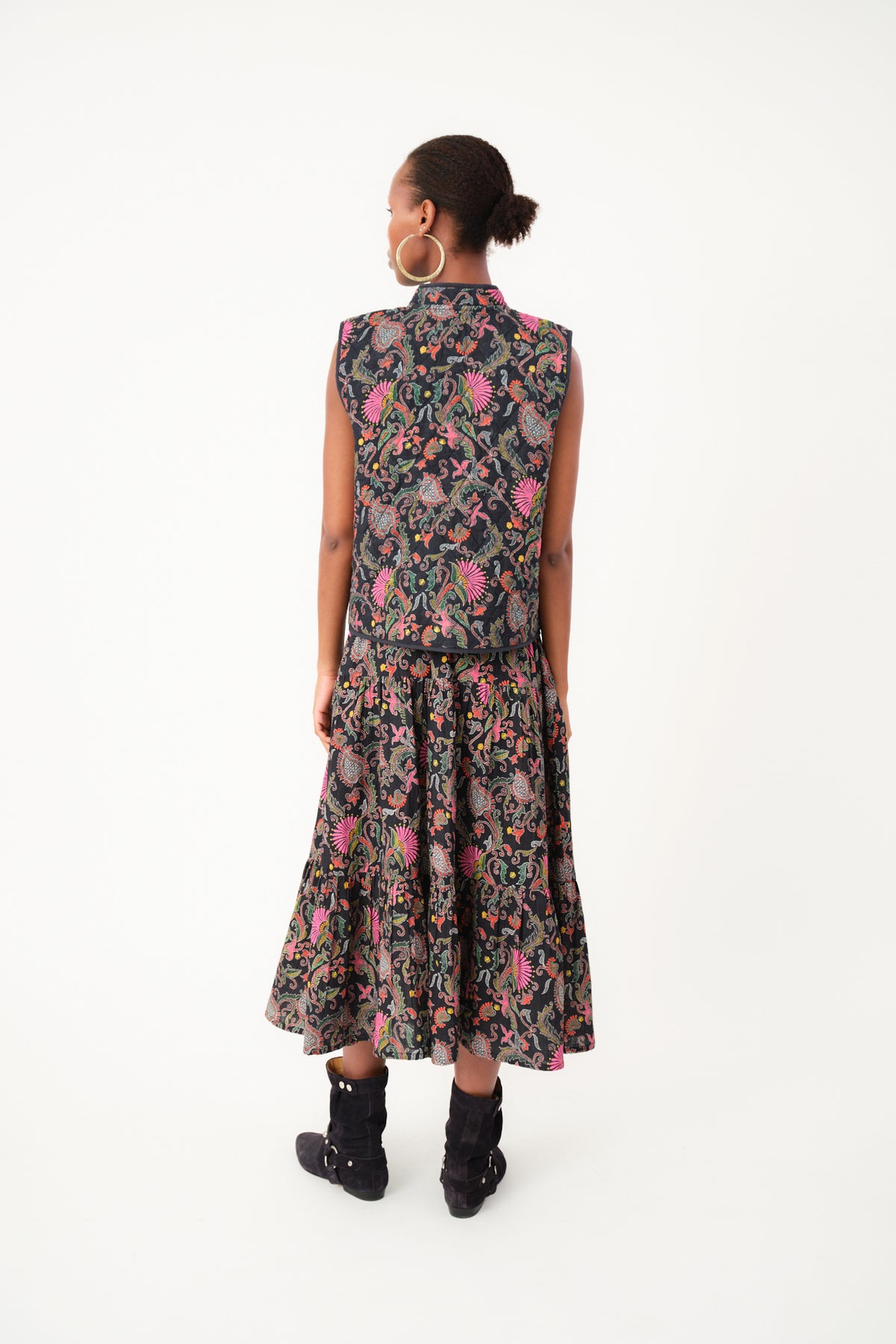 Lollys Laundry MorningLL Midi Skirt Skirt 74 Flower Print