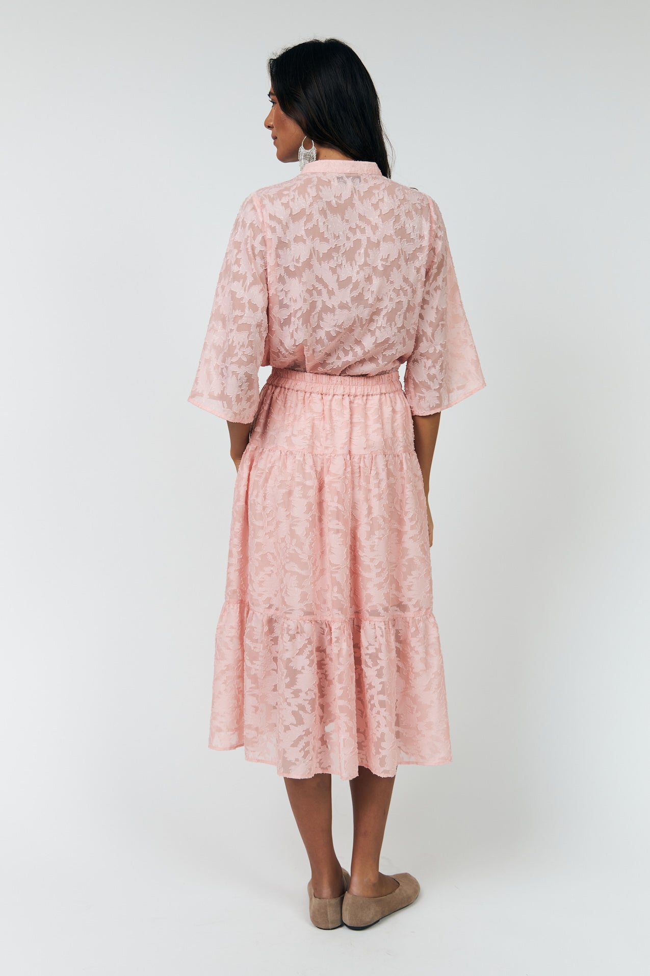 Lollys Laundry MorningLL Midi Skirt Skirt 84 Light Pink