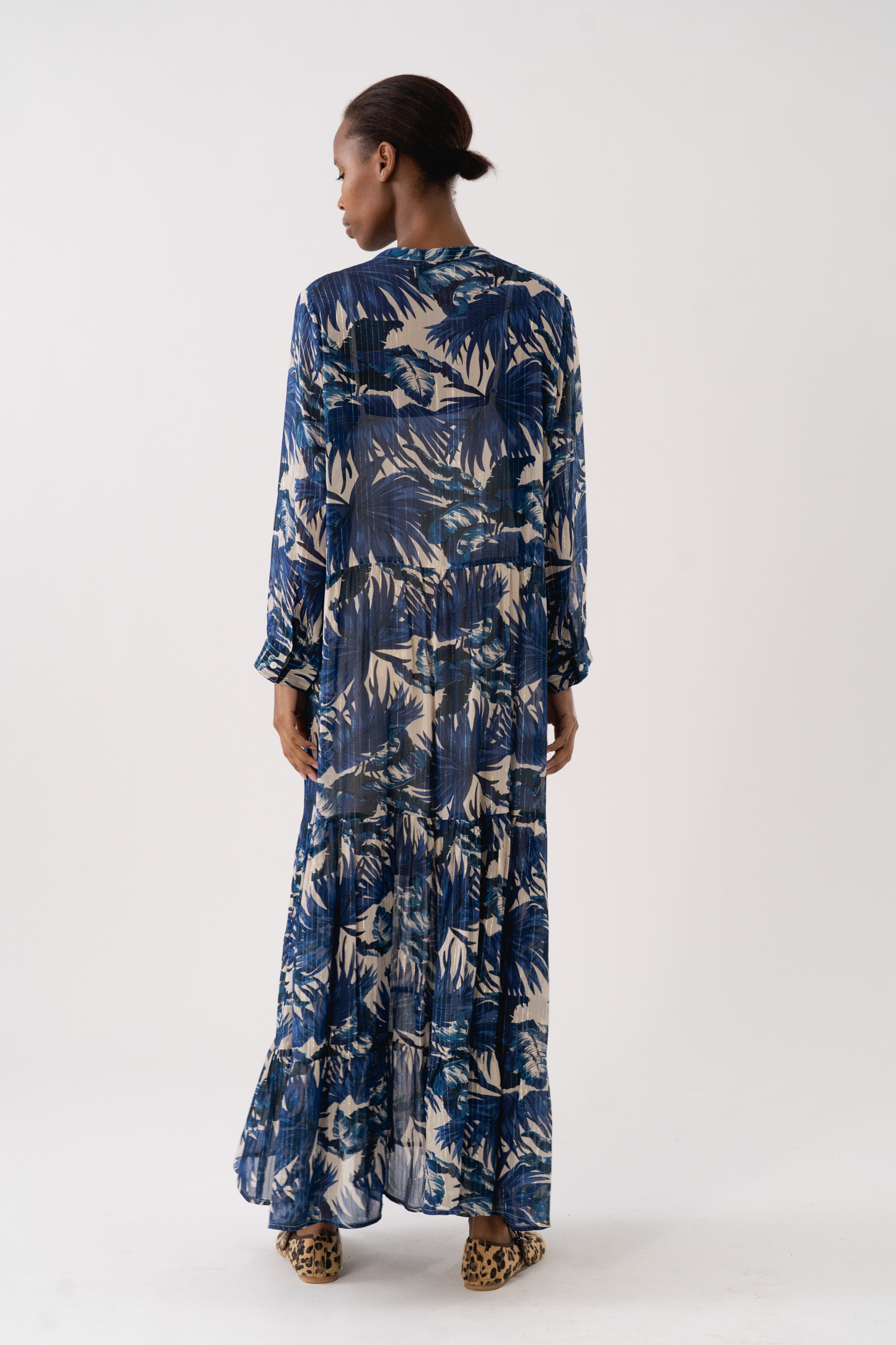 Lollys Laundry NeeLL Maxi Dress LS Dress 20 Blue