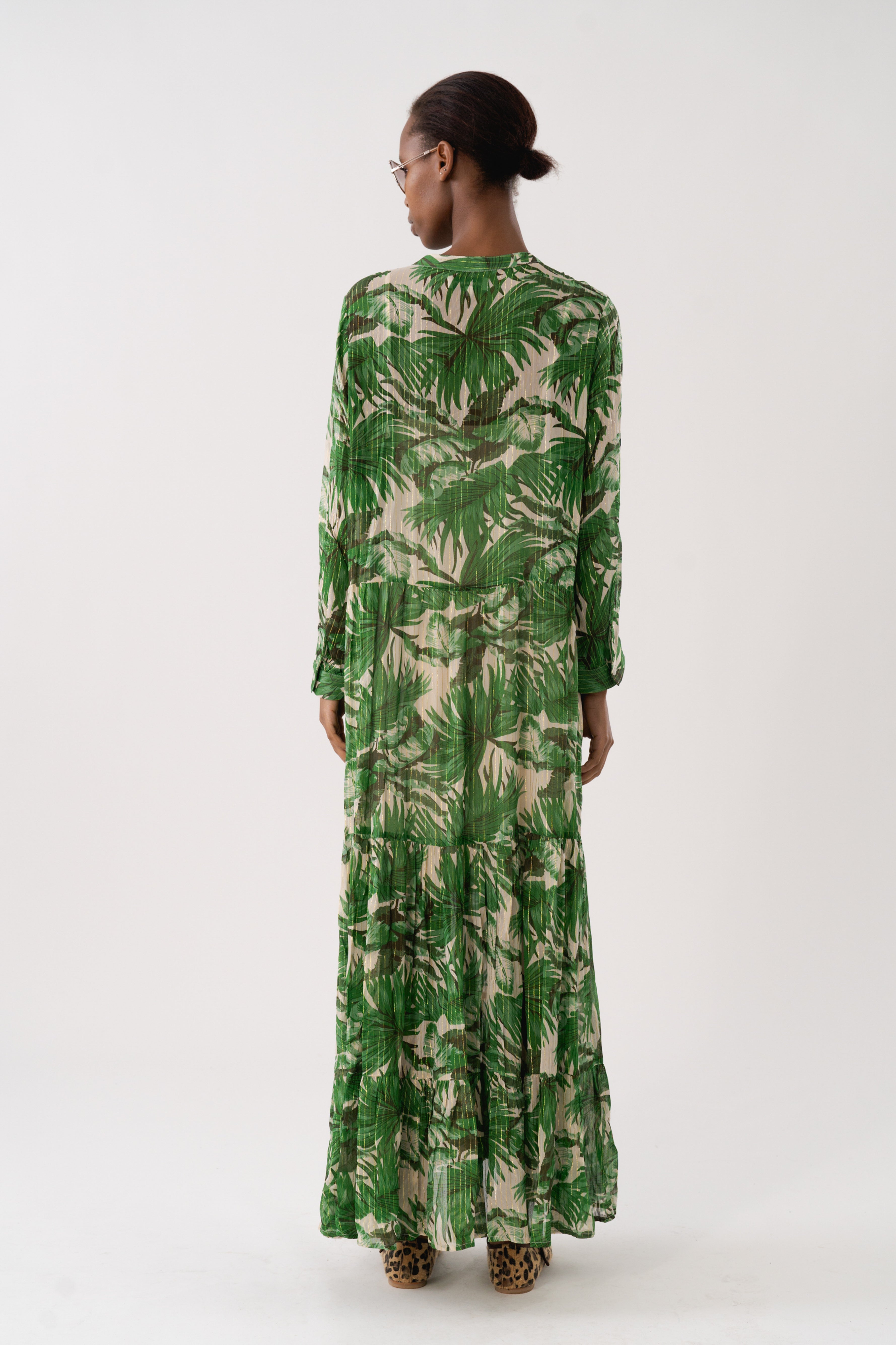 Lollys Laundry NeeLL Maxi Dress LS Dress 40 Green