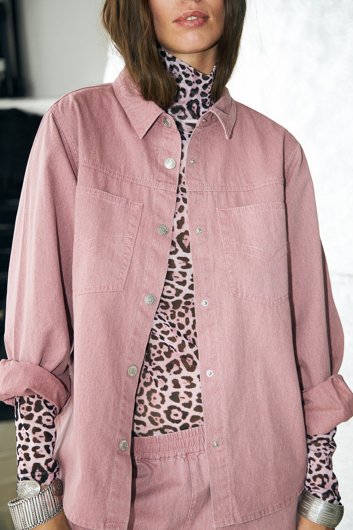 OrieLL Turtleneck Blouse - Pink
