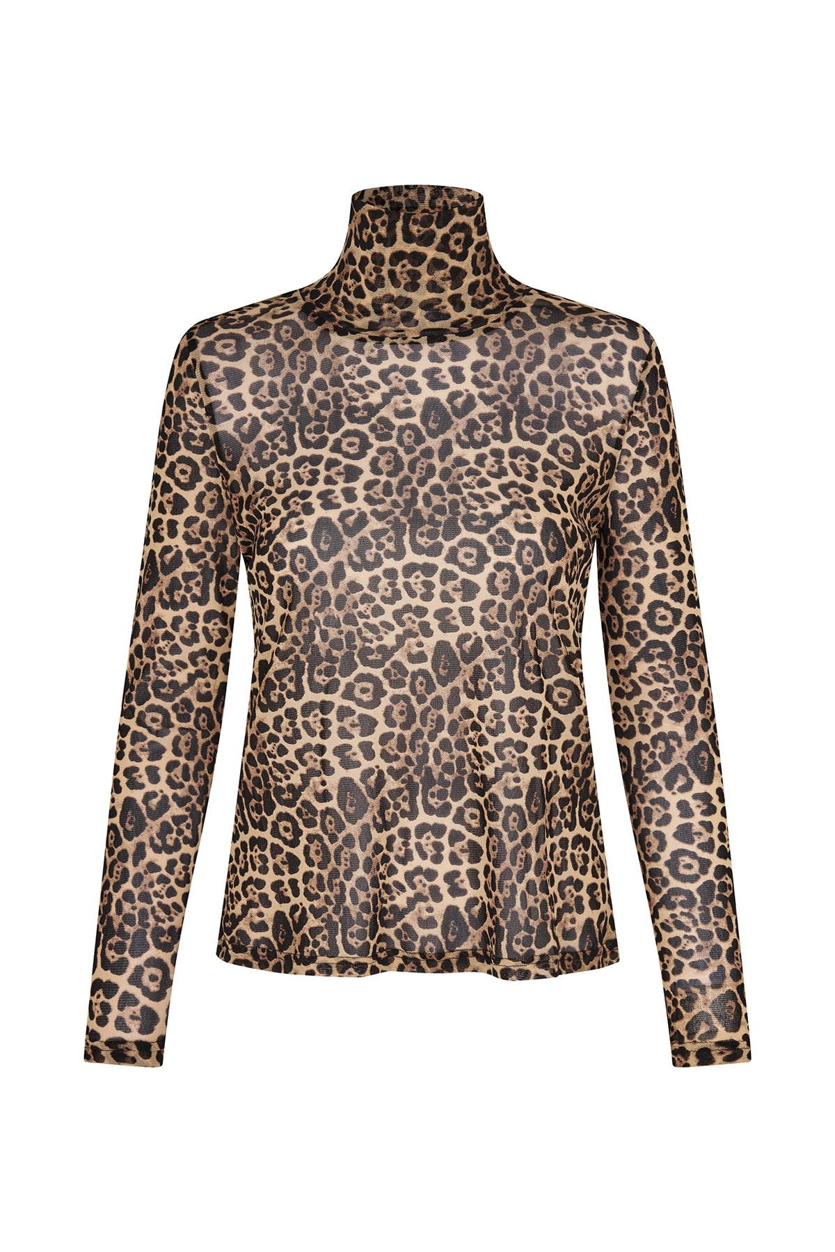 OrieLL Turtleneck Blouse - Leopard Print