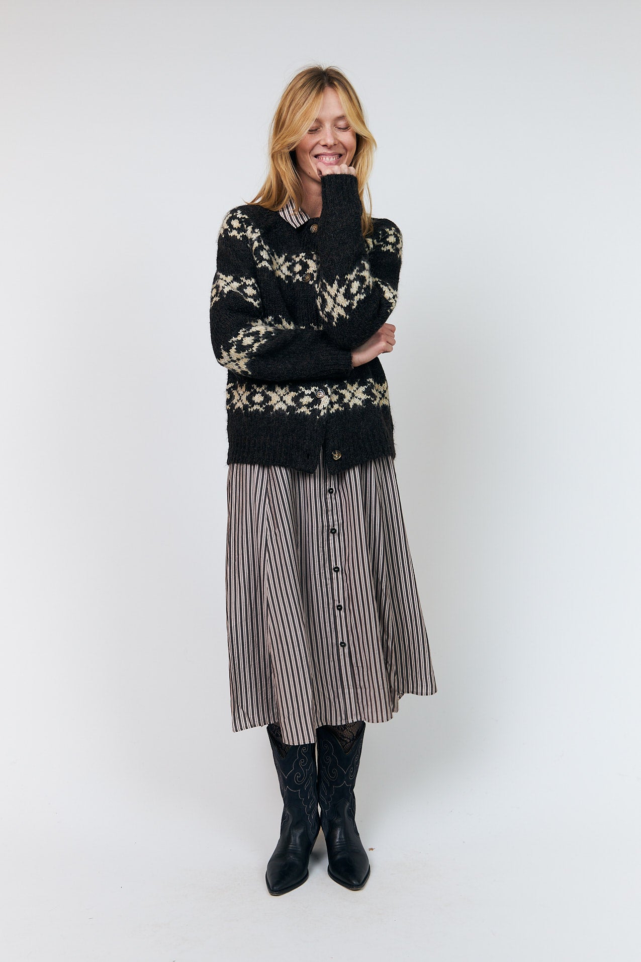 Lollys Laundry PadovaLL Cardigan Knit Cardigan 87 Dark Mokka