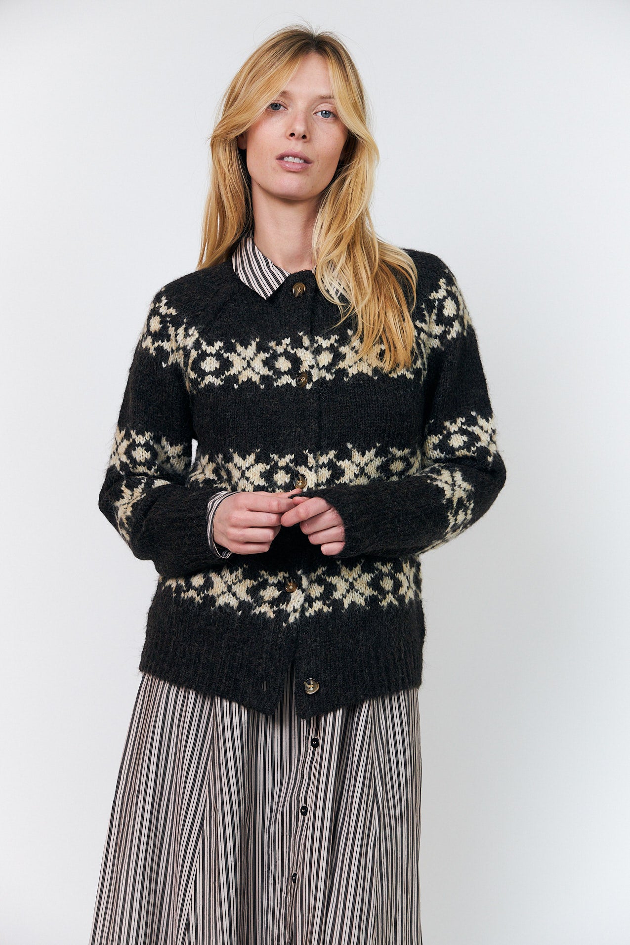 Lollys Laundry PadovaLL Cardigan Knit Cardigan 87 Dark Mokka