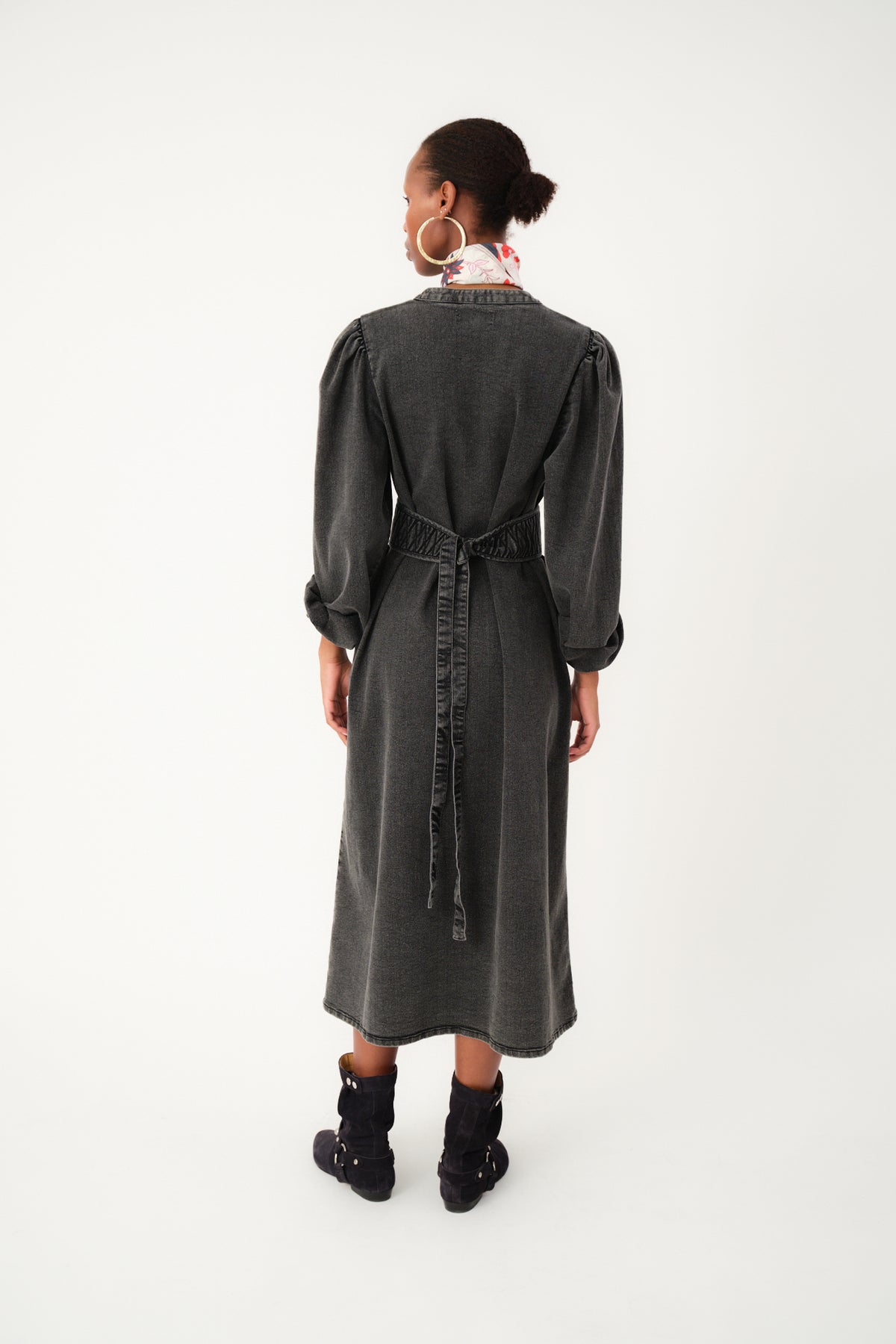 Lollys Laundry ParisLL Midi Dress Dress 18 Washed Black