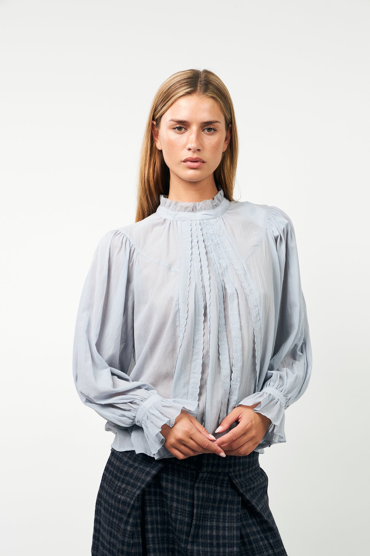 Lollys Laundry PresleyLL Blouse Shirt 29 Dusty Blue