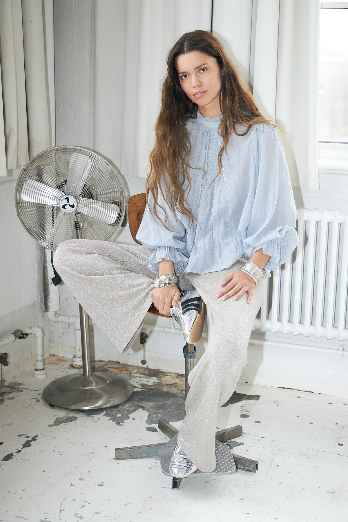 Lollys Laundry PresleyLL Blouse Shirt 29 Dusty Blue
