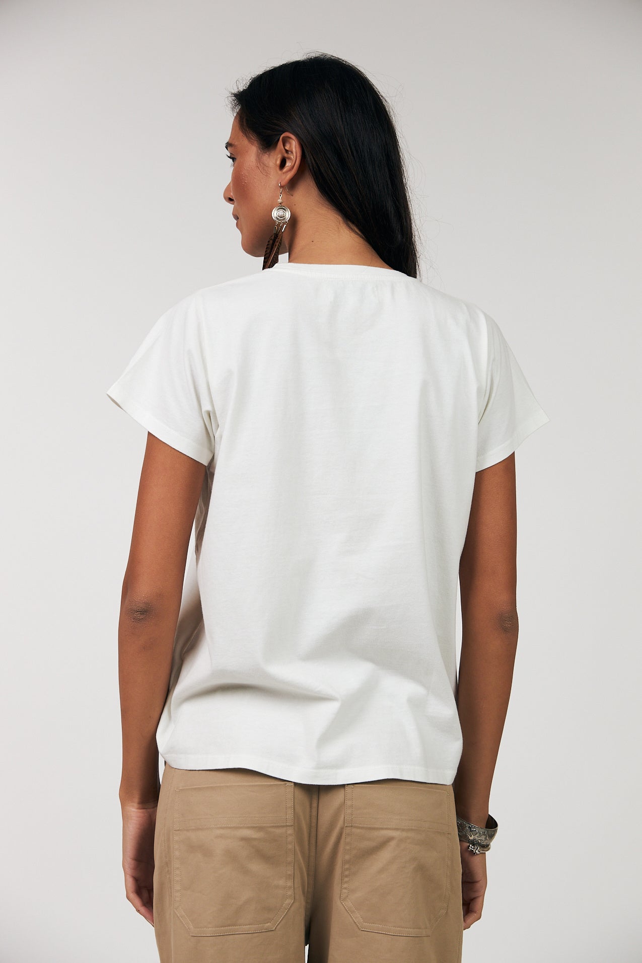 RomaLL T-Shirt Peacock - White