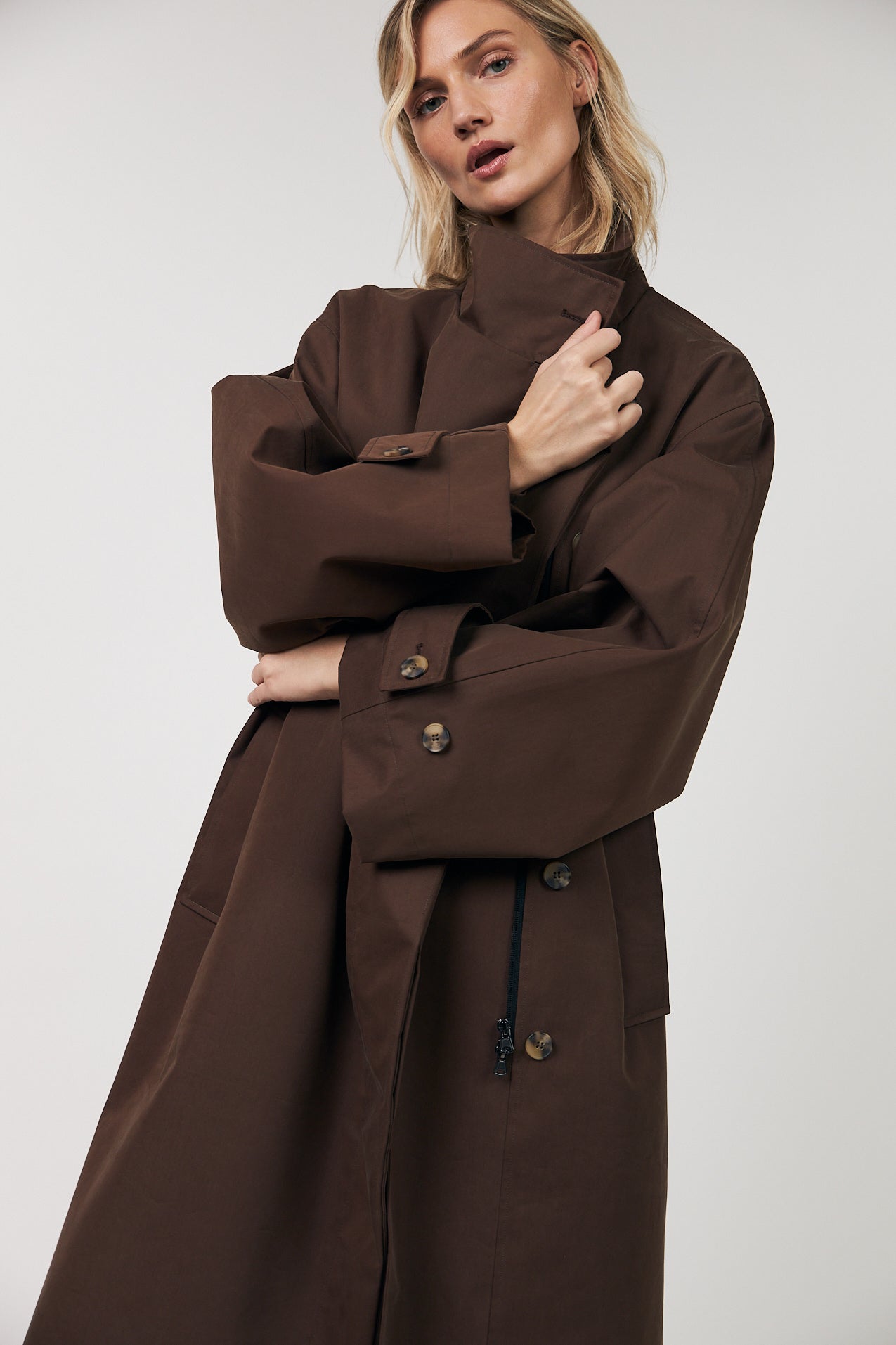 RussiLL Coat - Exclusive waterproof coat dark brown | Lollys Laundry