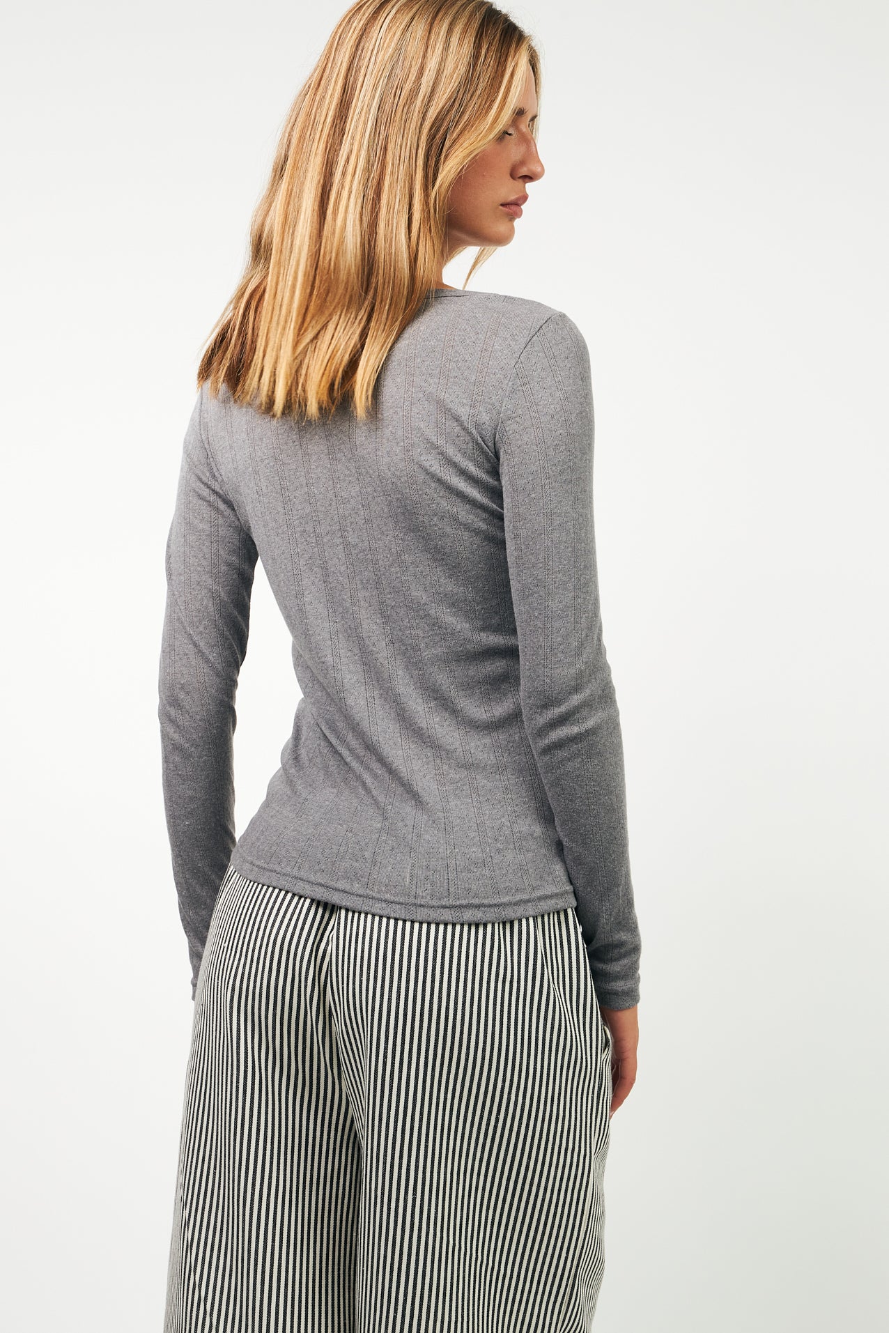 Lollys Laundry SamaraLL Top Blouse 15 Dark Grey Melange