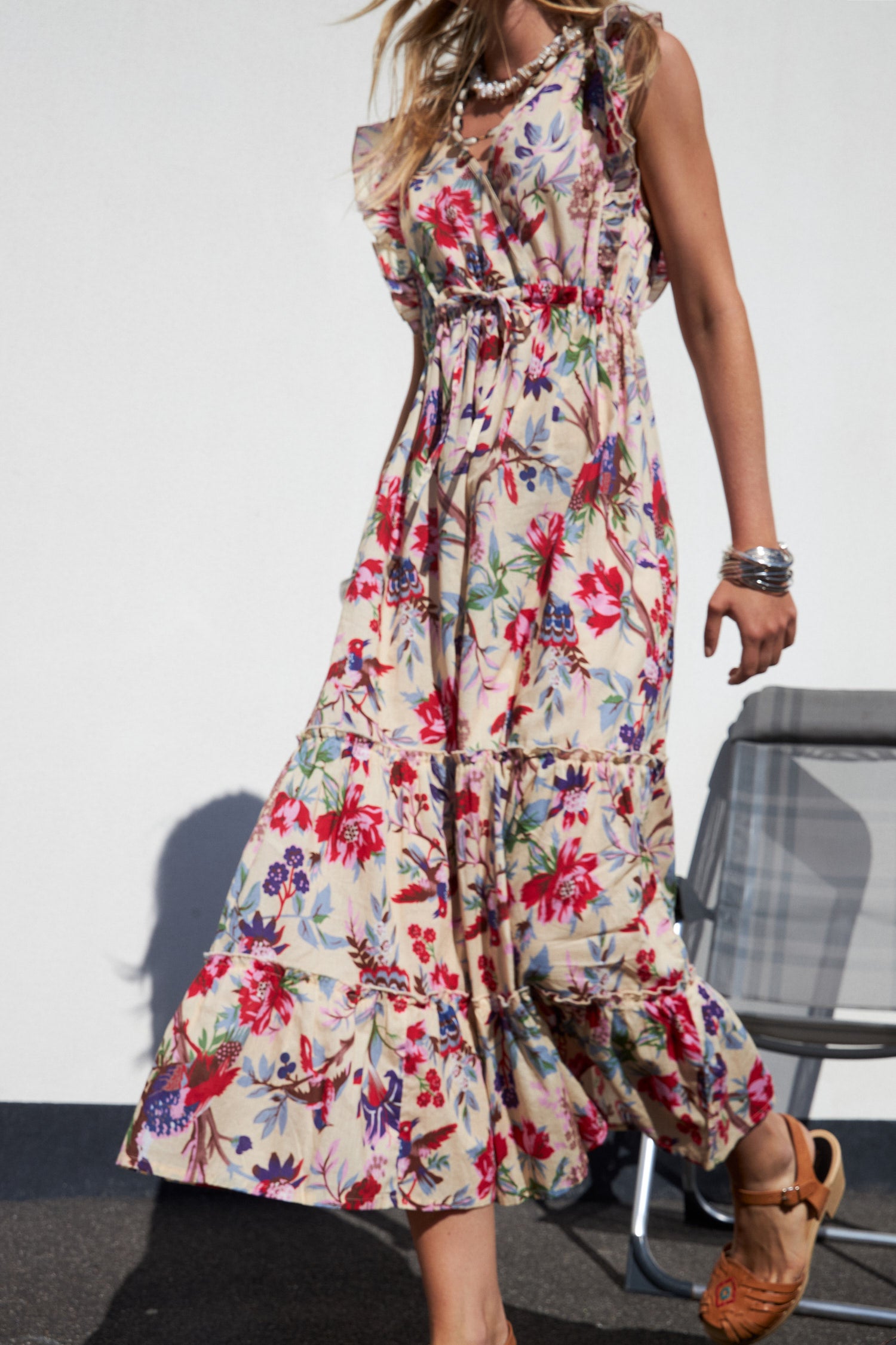 Lollys Laundry SamoLL Midi Dress SL Dress 74 Flower Print