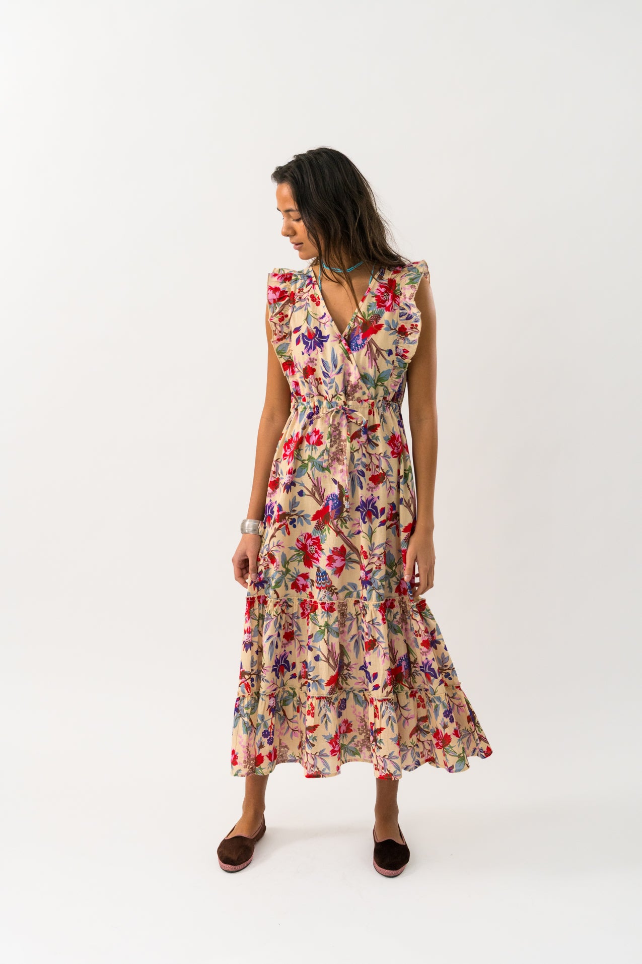 Lollys Laundry SamoLL Midi Dress SL Dress 74 Flower Print
