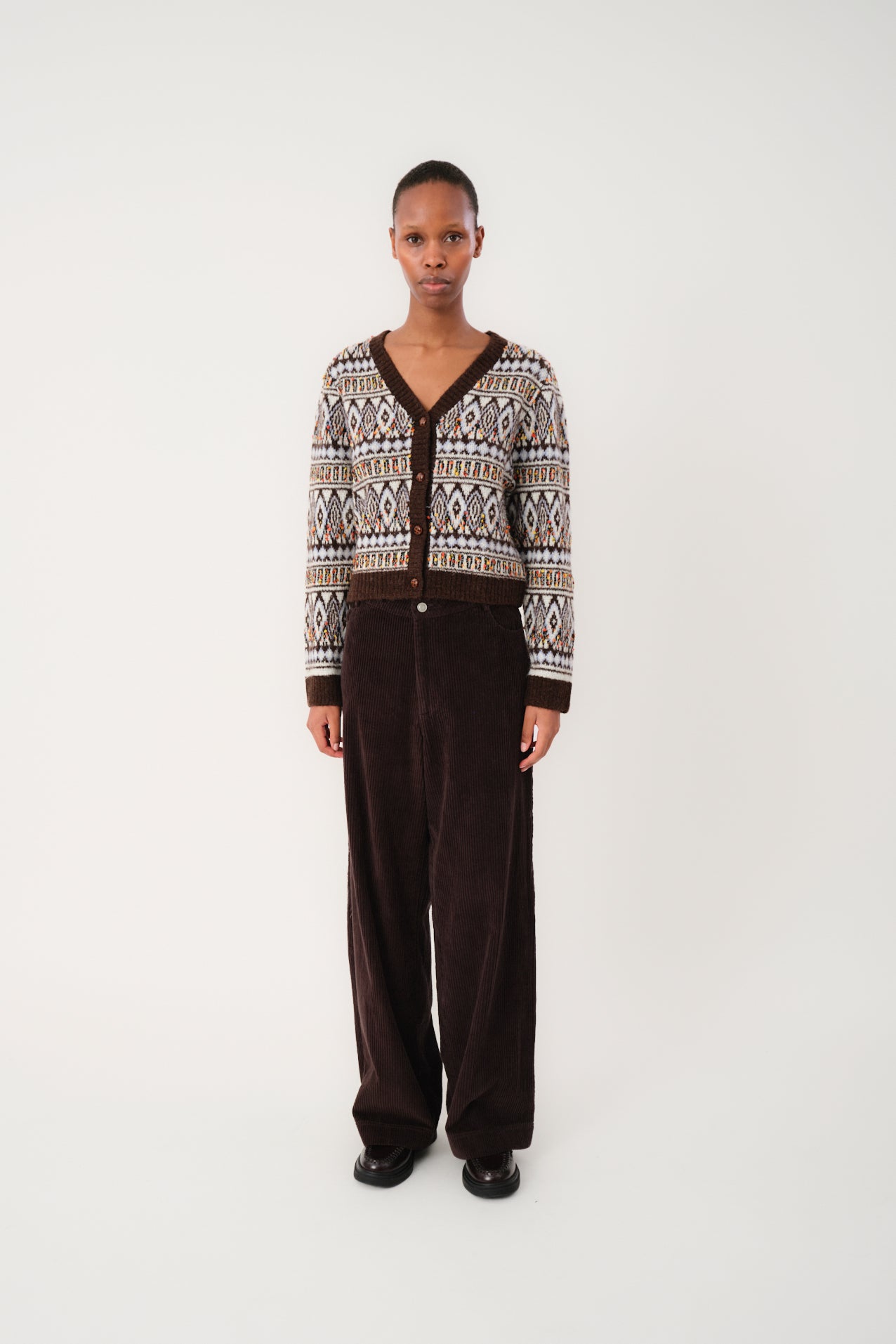 SaxoLL Knit Cardigan - Dark Mokka