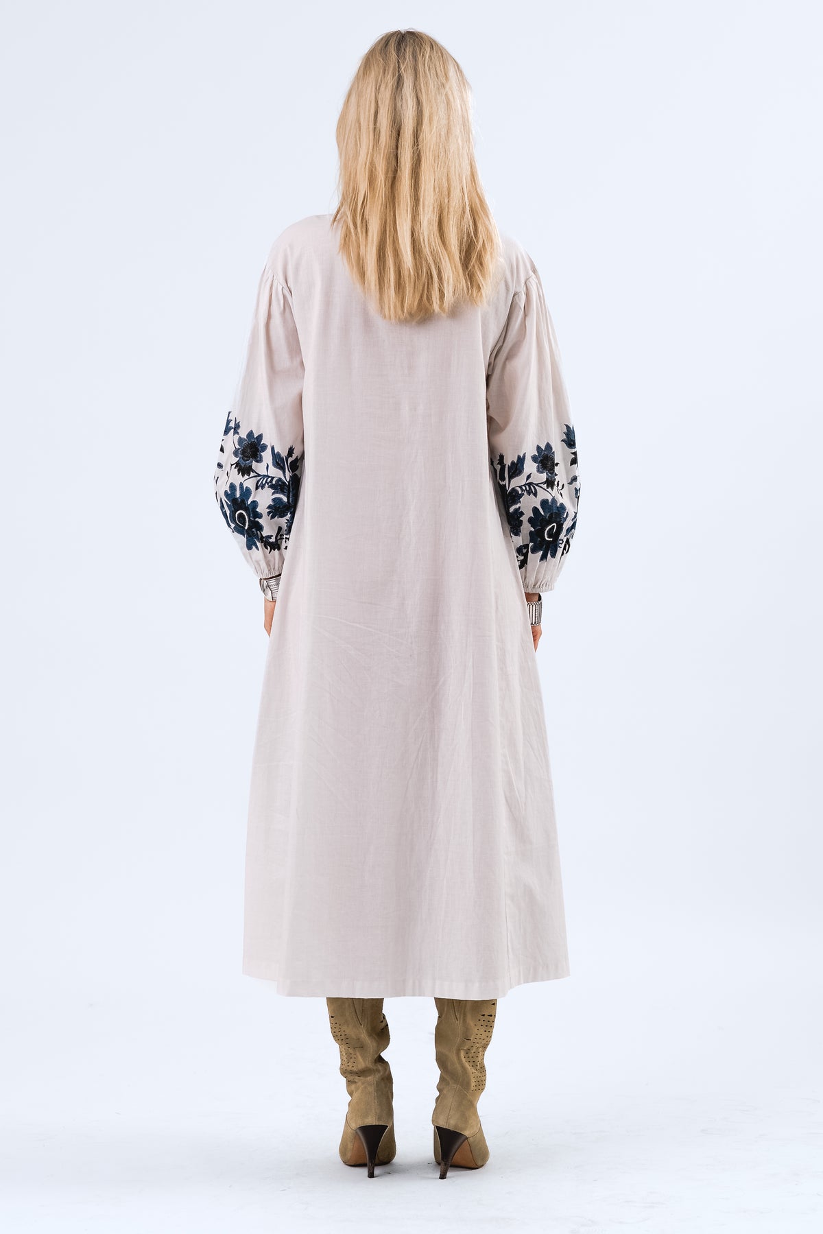 SiloLL Maxi Dress 3/4 - Creme