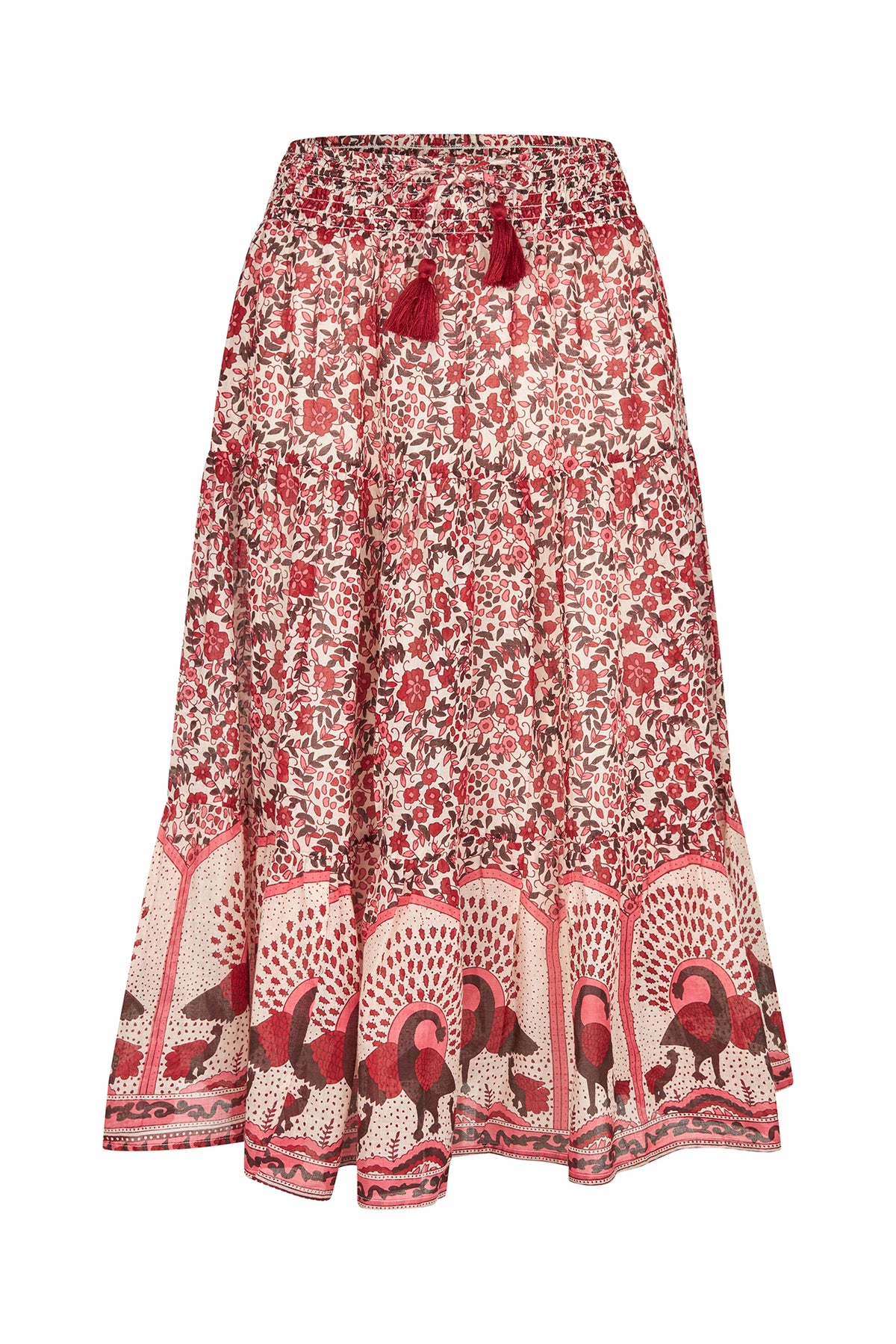SunnyLL Midi Skirt - Red